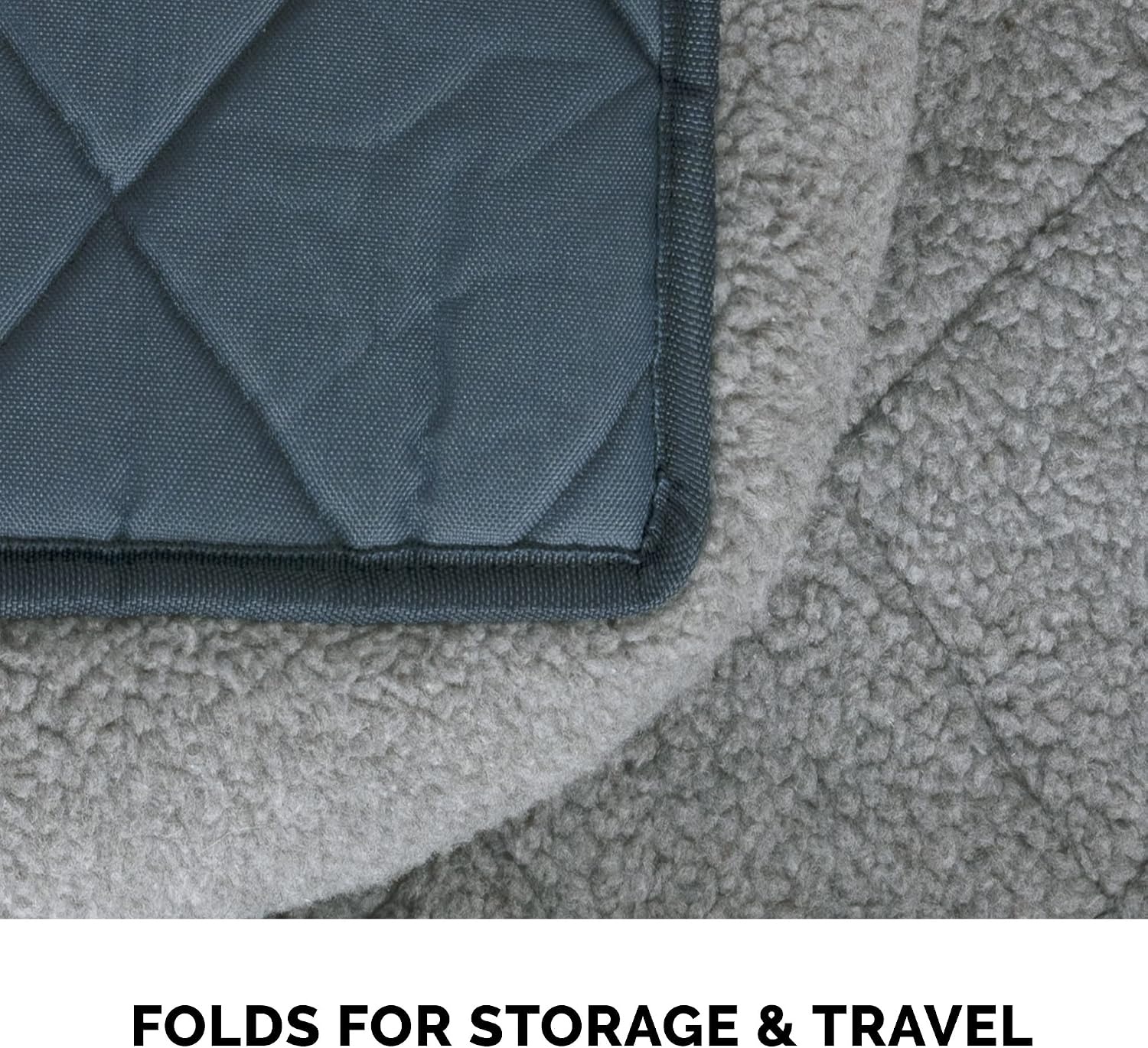 image:imageFurHaven Dog Bed for Extra Small Dogs amp Cats Bolster Crate Pad with Soft Supportive Base for Carriers amp Kennels Machine Washable Extra Small Sherpa Fleece GraySmall