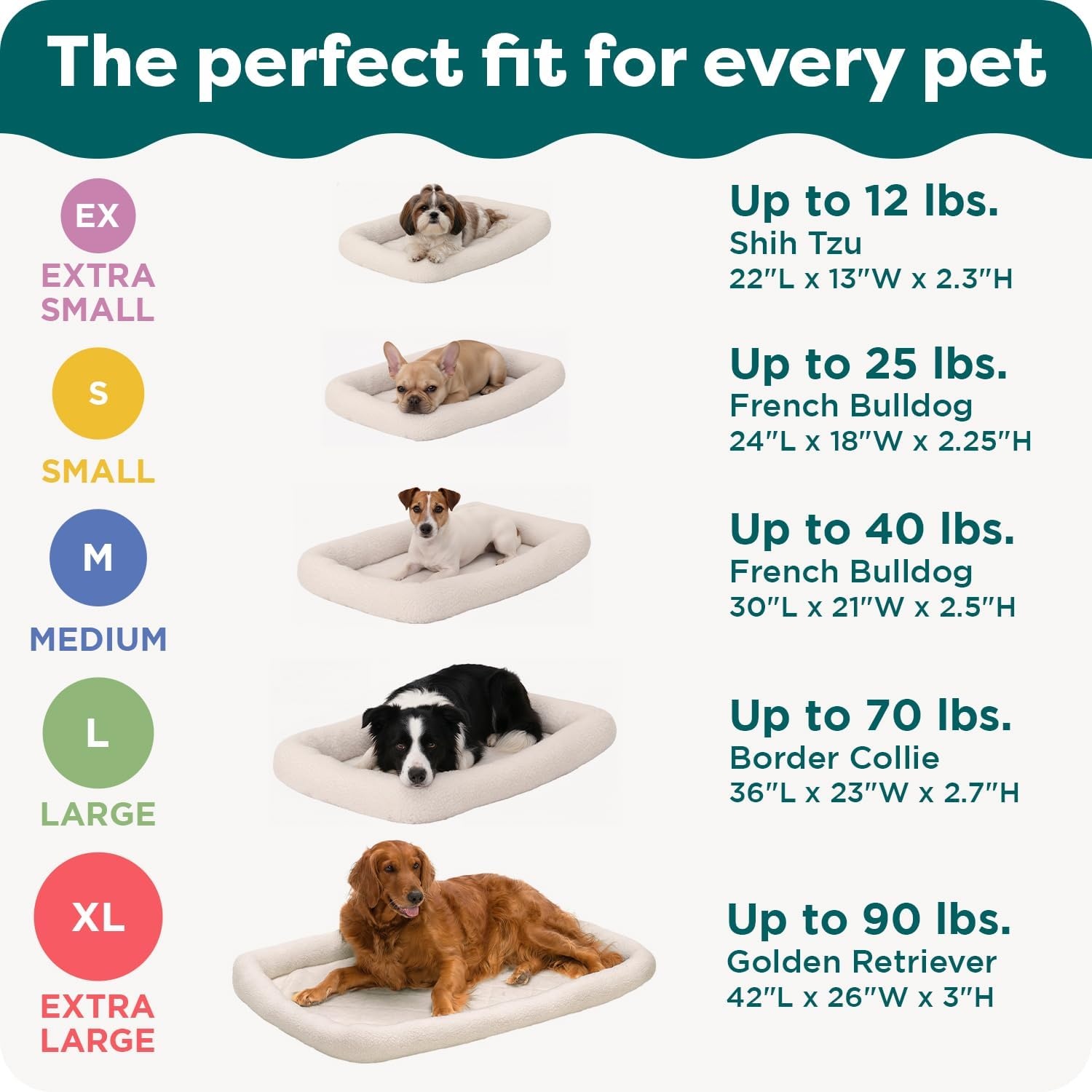 image:imageFurHaven Dog Bed for Extra Small Dogs amp Cats Bolster Crate Pad with Soft Supportive Base for Carriers amp Kennels Machine Washable Extra Small Sherpa Fleece CreamGray
