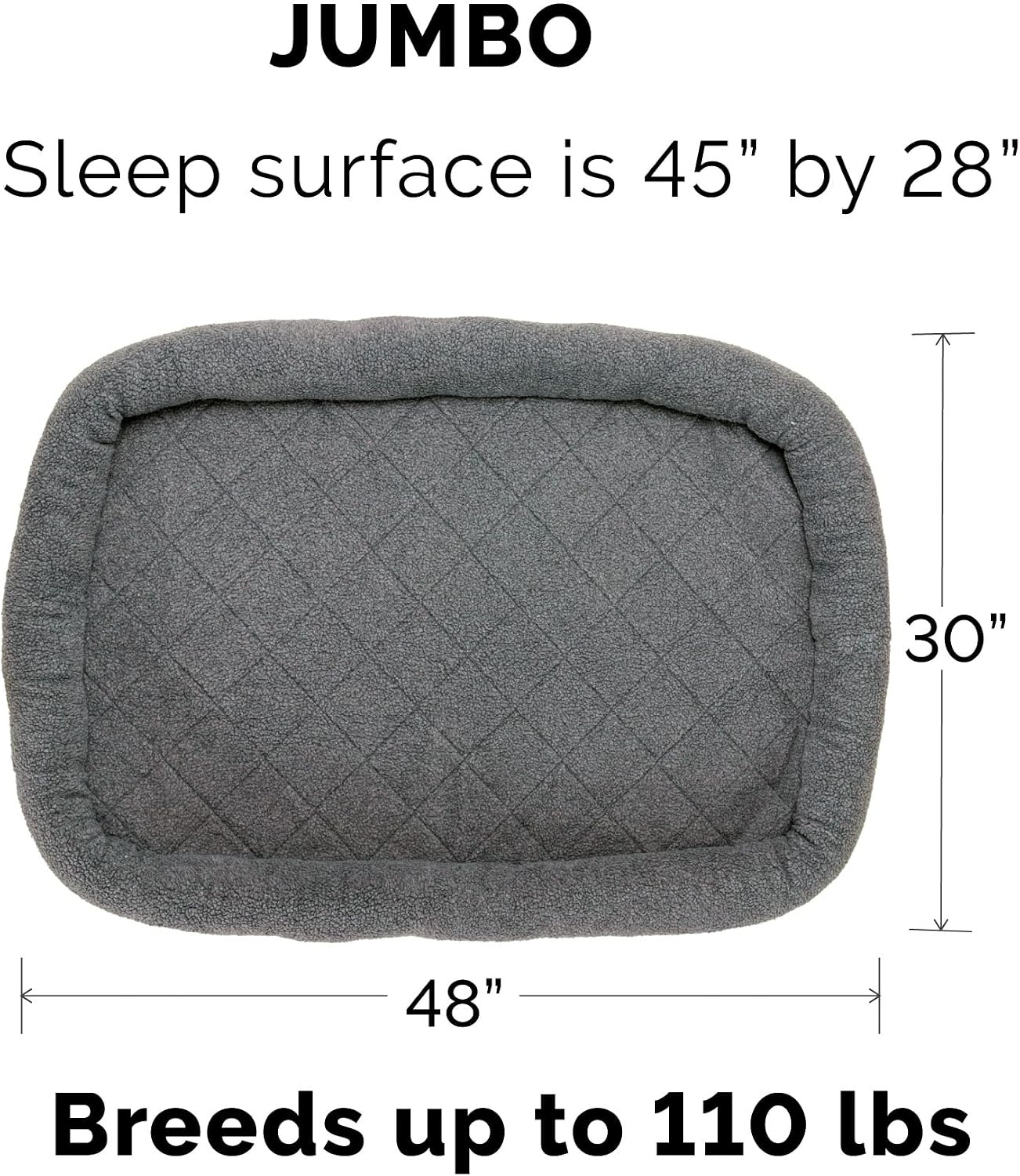 image:imageFurHaven Dog Bed for Extra Small Dogs amp Cats Bolster Crate Pad with Soft Supportive Base for Carriers amp Kennels Machine Washable Extra Small Sherpa Fleece CreamGray