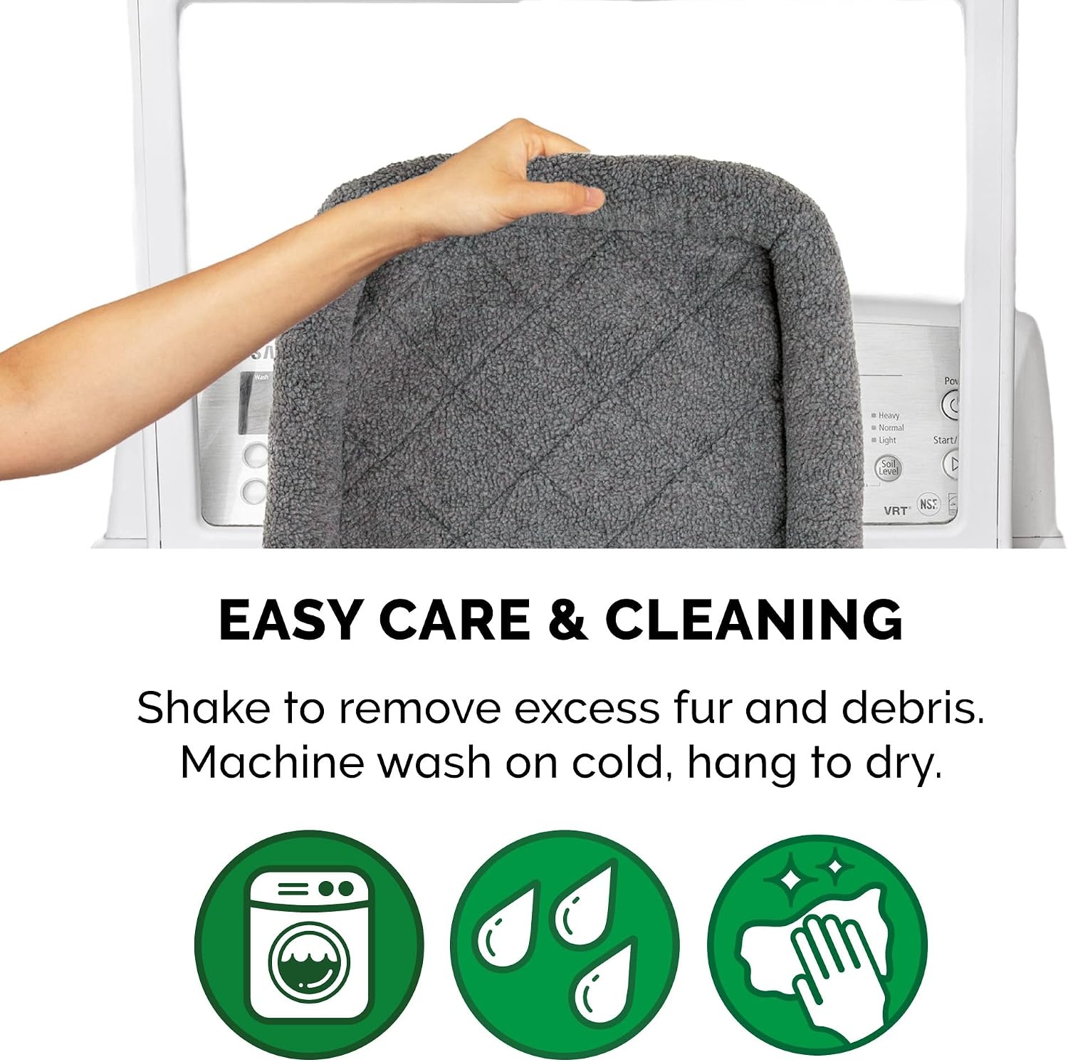 image:imageFurHaven Dog Bed for Extra Small Dogs amp Cats Bolster Crate Pad with Soft Supportive Base for Carriers amp Kennels Machine Washable Extra Small Sherpa Fleece GraySmall Pack of 2