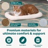 FurHaven Dog Bed for Extra Small Dogs & Cats, Bolster Crate Pad with Soft Supportive Base for Carriers & Kennels, Machine Washable, Extra Small, Sherpa Fleece, Cream(Cream)