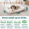 FurHaven Dog Bed for Extra Small Dogs & Cats, Bolster Crate Pad with Soft Supportive Base for Carriers & Kennels, Machine Washable, Extra Small, Sherpa Fleece, Cream(Cream)