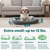 FurHaven Dog Bed for Extra Small Dogs & Cats, Bolster Crate Pad with Soft Supportive Base for Carriers & Kennels, Machine Washable, Extra Small, Sherpa Fleece, Gray(Small)
