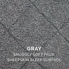 FurHaven Dog Bed for Extra Small Dogs & Cats, Bolster Crate Pad with Soft Supportive Base for Carriers & Kennels, Machine Washable, Extra Small, Sherpa Fleece, Gray(Small (Pack of 2))