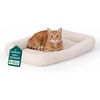 image:imageFurHaven Dog Bed for Extra Small Dogs amp Cats Bolster Crate Pad with Soft Supportive Base for Carriers amp Kennels Machine Washable Extra Small Sherpa Fleece CreamCream