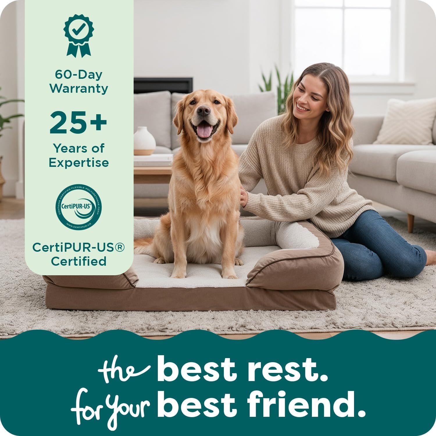 image:imageFurHaven Cooling Gel Dog Bed for Large Dogs Perfect Comfort Sofa Bed Cool GelTop Foam amp Solid Orthopedic Foam Base for Joint Support Removable Washable Cover Jumbo XL Plush amp Velvet BrownstoneBrownstone