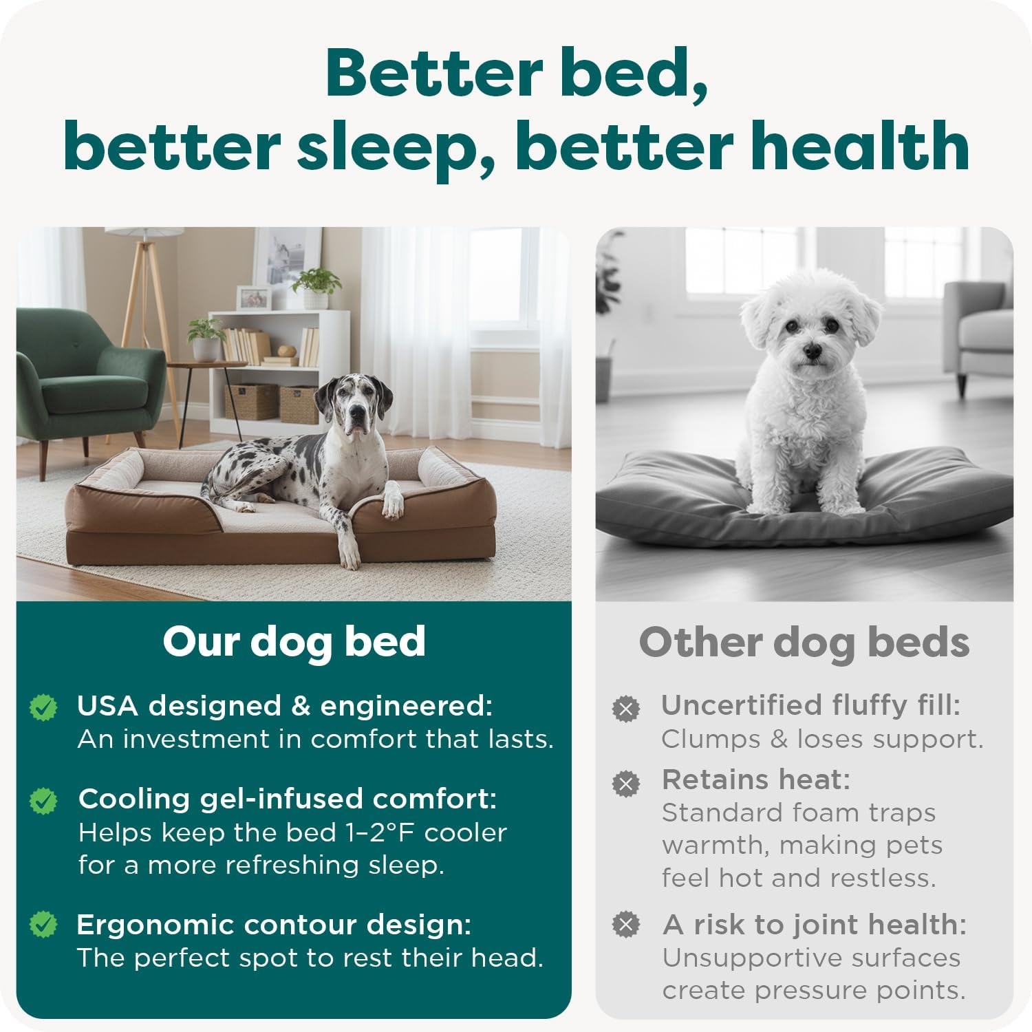 image:imageFurHaven Cooling Gel Dog Bed for Large Dogs Perfect Comfort Sofa Bed Cool GelTop Foam amp Solid Orthopedic Foam Base for Joint Support Removable Washable Cover Jumbo XL Plush amp Velvet BrownstoneBrownstone