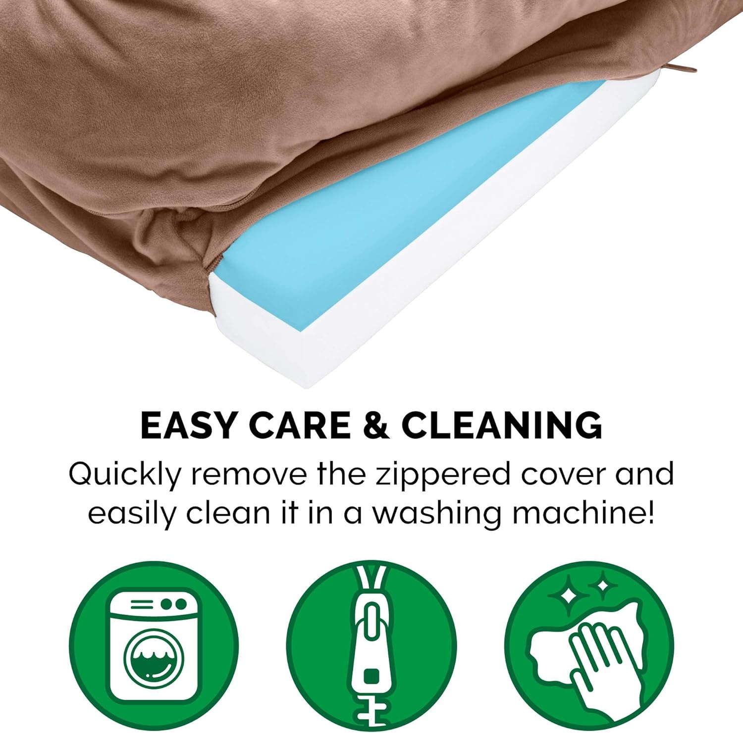 image:imageFurHaven Cooling Gel Dog Bed for Large Dogs Perfect Comfort Sofa Bed Cool GelTop Foam amp Solid Orthopedic Foam Base for Joint Support Removable Washable Cover Jumbo XL Plush amp Velvet BrownstoneBrownstone
