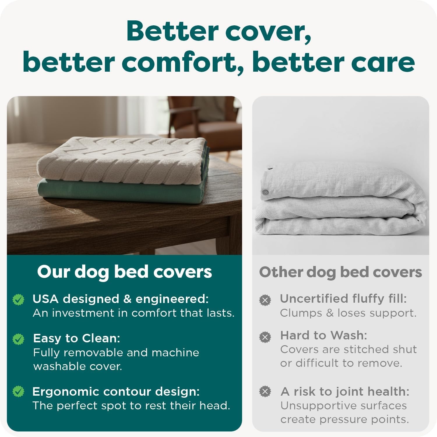 image:imageFurHaven Dog Bed Cover Replacement SofaStyle Design with Soft Breathable Fabric for Cozy Comfort Machine Washable Jumbo Plus XXL Plush amp Velvet Waves BrownstoneCeladon Green