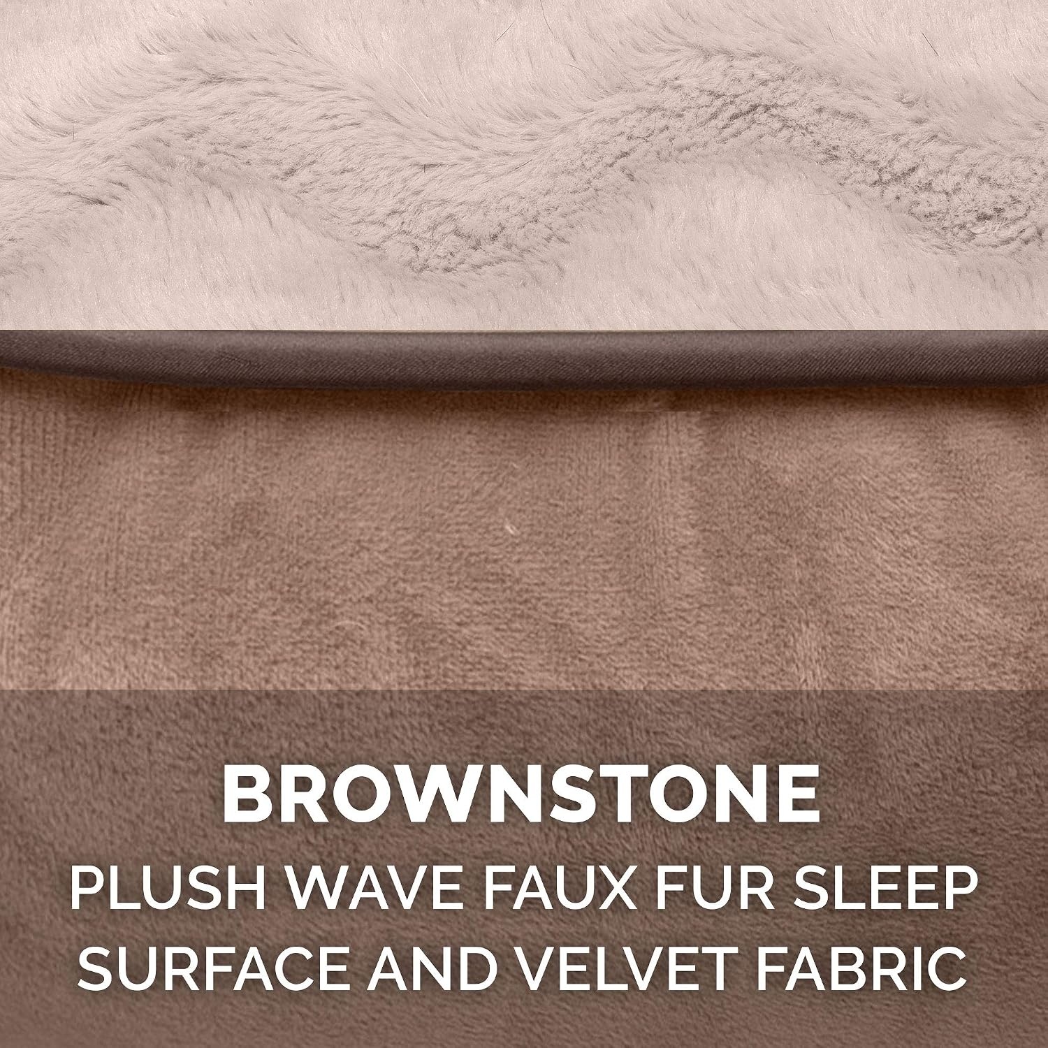 image:imageFurHaven Dog Bed Cover Replacement SofaStyle Design with Soft Breathable Fabric for Cozy Comfort Machine Washable Jumbo Plus XXL Plush amp Velvet Waves BrownstoneBrownstone