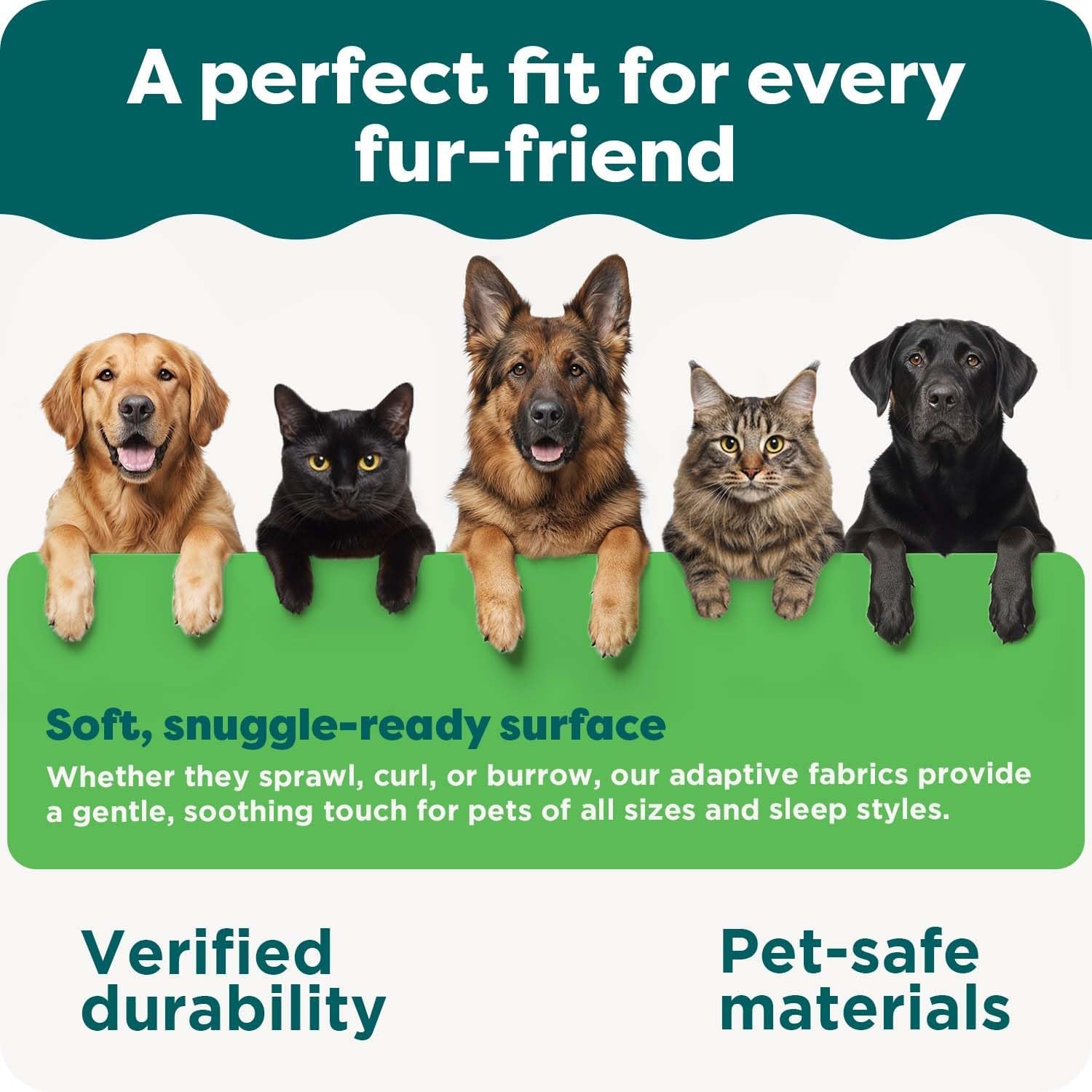 image:imageFurHaven Dog Bed Cover Replacement SofaStyle Design with Soft Breathable Fabric for Cozy Comfort Machine Washable Jumbo Plus XXL Plush amp Velvet Waves BrownstoneGranite Gray