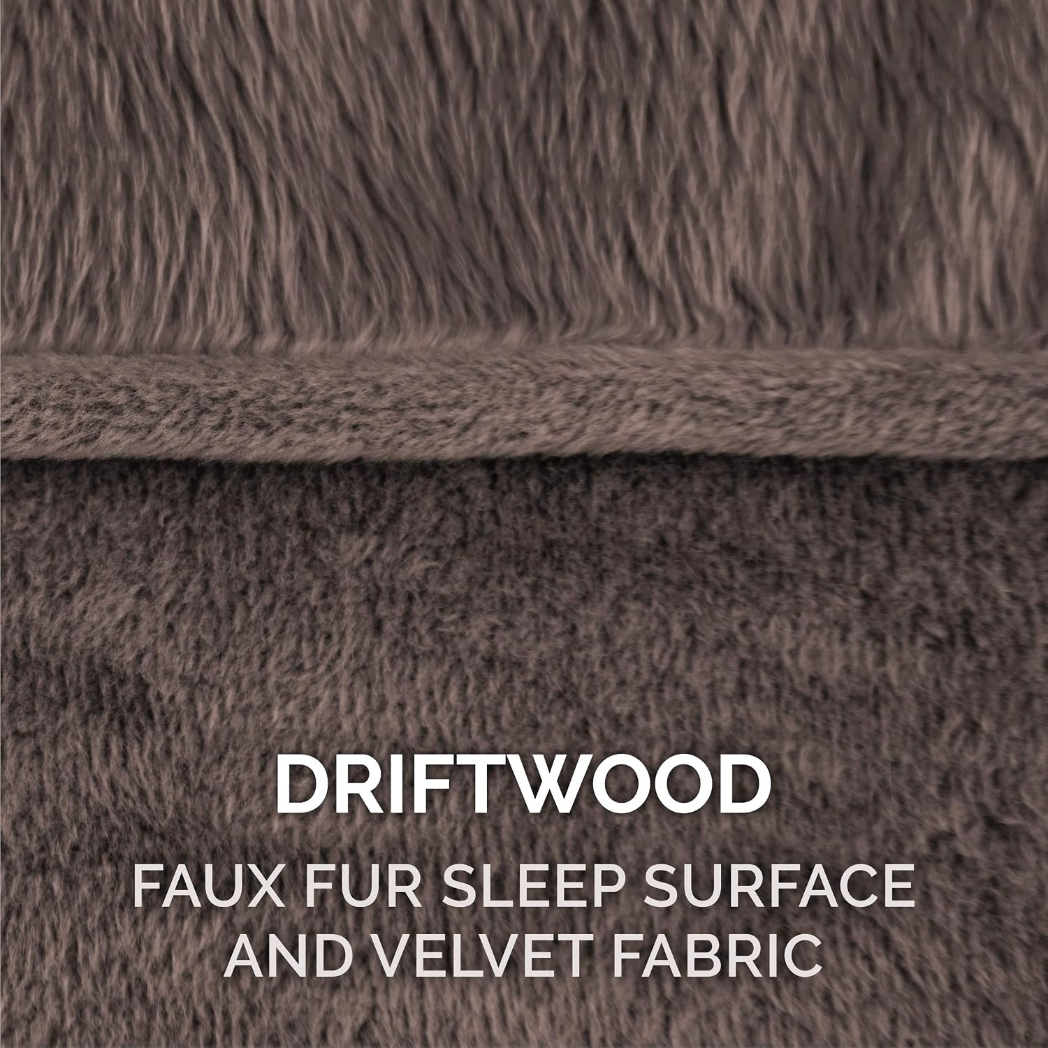 image:imageFurHaven Dog Bed Cover Replacement SofaStyle Design with Soft Breathable Fabric for Cozy Comfort Machine Washable Jumbo Plus XXL Plush amp Velvet Waves BrownstoneFaux Fur Velvet Driftwood Brown