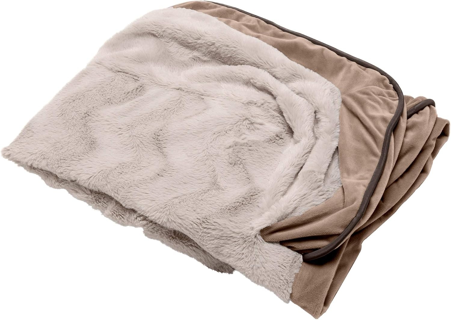 image:imageFurHaven Dog Bed Cover Replacement SofaStyle Design with Soft Breathable Fabric for Cozy Comfort Machine Washable Jumbo Plus XXL Plush amp Velvet Waves BrownstoneBrownstone