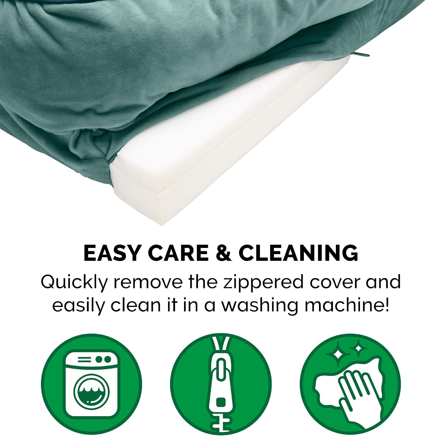image:imageFurHaven Dog Bed Cover Replacement SofaStyle Design with Soft Breathable Fabric for Cozy Comfort Machine Washable Jumbo Plus XXL Plush amp Velvet Waves BrownstoneCeladon Green