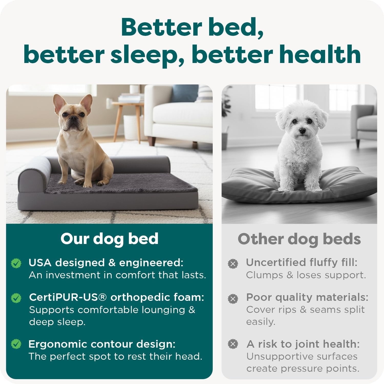 image:imageFurHaven Orthopedic Dog Bed for Large Dogs LShaped Chaise Contour Mattress with Solid Orthopedic Foam Slab for Joint Support Removable Washable Cover Jumbo Plus XXL Faux Fur amp Suede EspressoPlatinum Gray