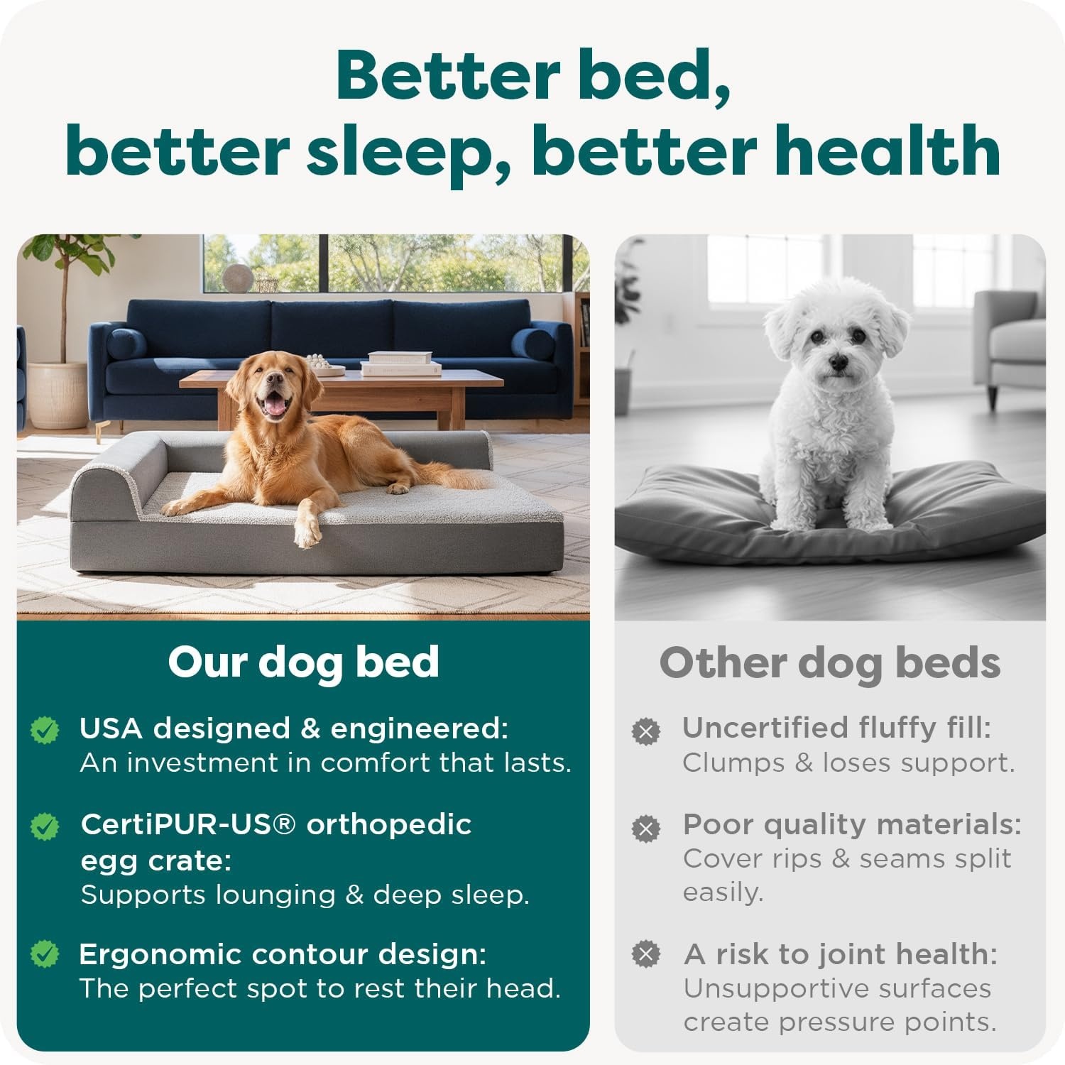 image:imageFurHaven Orthopedic Dog Bed for Large Dogs LShaped Chaise Contour Mattress with Solid Orthopedic Foam Slab for Joint Support Removable Washable Cover Jumbo Plus XXL Faux Fur amp Suede EspressoEspresso