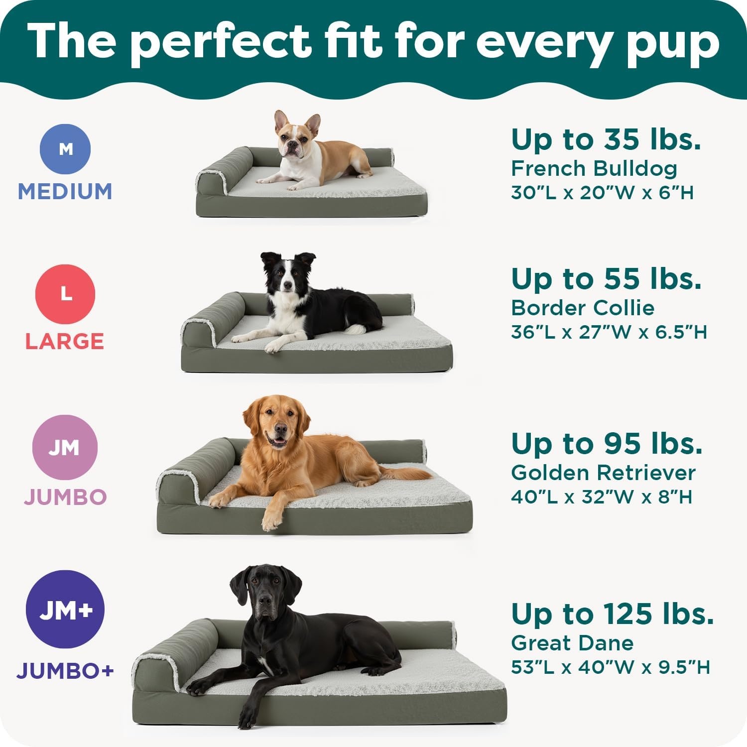 image:imageFurHaven Orthopedic Dog Bed for Large Dogs LShaped Chaise Contour Mattress with Solid Orthopedic Foam Slab for Joint Support Removable Washable Cover Jumbo Plus XXL Faux Fur amp Suede EspressoDeep Sapphire