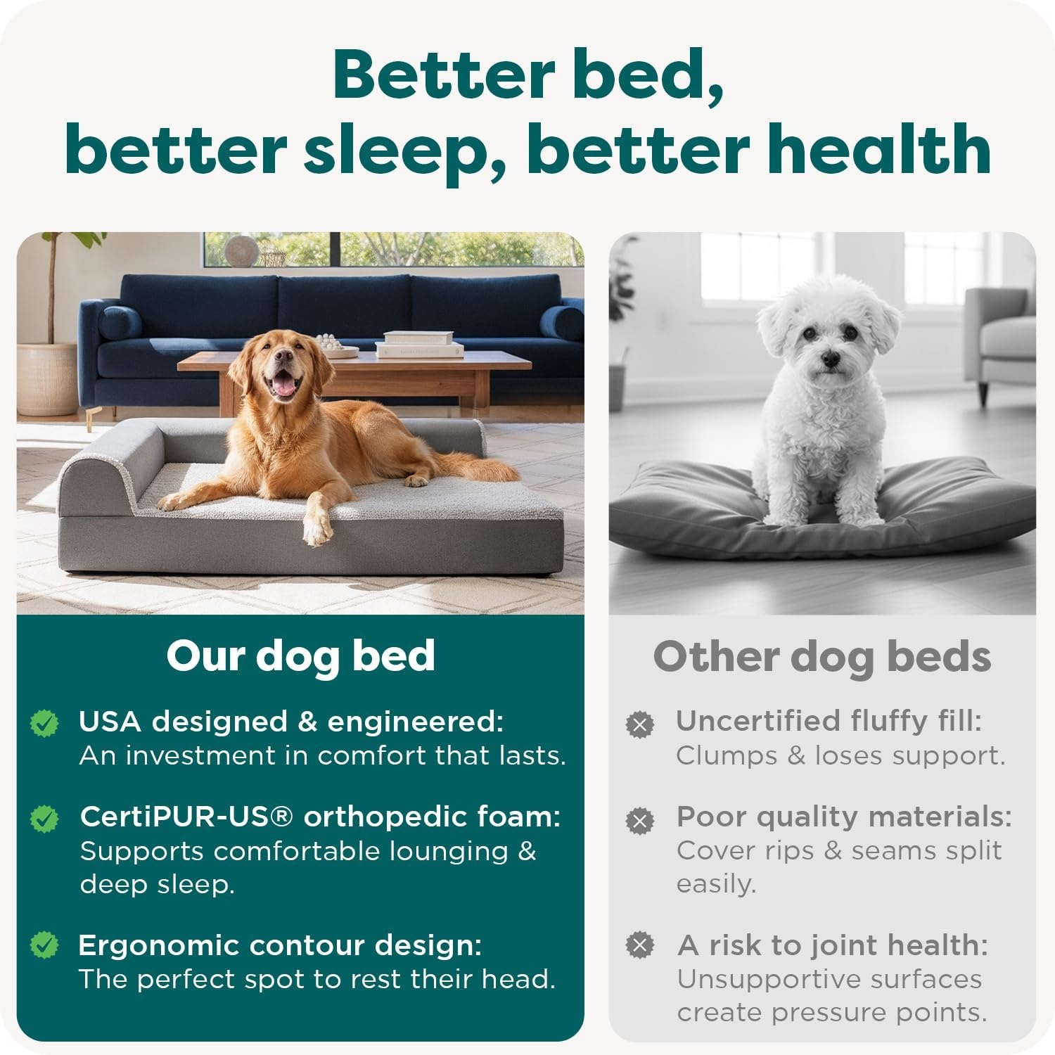 image:imageFurHaven Orthopedic Dog Bed for Large Dogs LShaped Chaise Contour Mattress with Solid Orthopedic Foam Slab for Joint Support Removable Washable Cover Jumbo Plus XXL Faux Fur amp Suede EspressoStone Gray