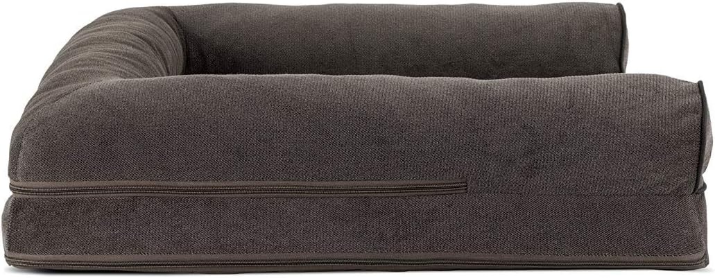 image:imageFurHaven Orthopedic Dog Bed for Large Dogs SofaStyle with Cool GelTop Foam with a Solid Orthopedic Foam Base for Joint Support Removable Washable Cover Jumbo XL Plush amp Suede GrayCoffee