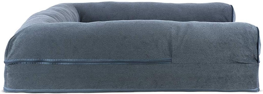 image:imageFurHaven Orthopedic Dog Bed for Large Dogs SofaStyle with Cool GelTop Foam with a Solid Orthopedic Foam Base for Joint Support Removable Washable Cover Jumbo XL Plush amp Suede GrayOrion Blue