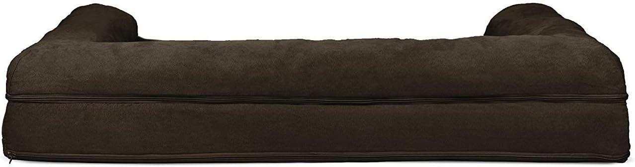 image:imageFurHaven Orthopedic Dog Bed for Large Dogs SofaStyle with Cool GelTop Foam with a Solid Orthopedic Foam Base for Joint Support Removable Washable Cover Jumbo XL Plush amp Suede GrayEspresso