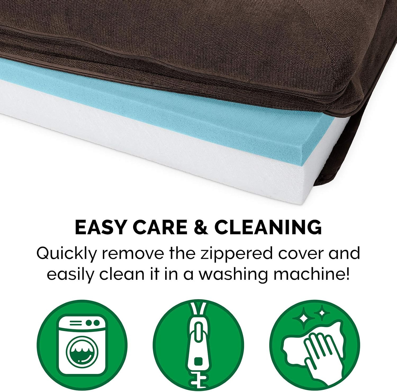 image:imageFurHaven Orthopedic Dog Bed for Large Dogs SofaStyle with Cool GelTop Foam with a Solid Orthopedic Foam Base for Joint Support Removable Washable Cover Jumbo XL Plush amp Suede GrayCoffee