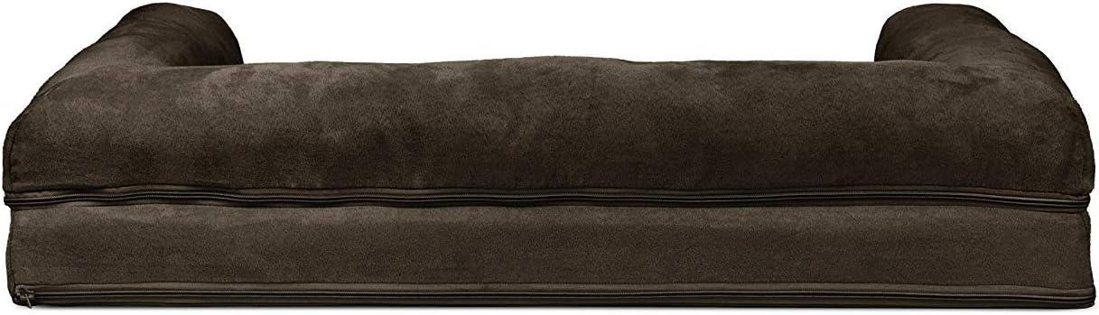 image:imageFurHaven Orthopedic Dog Bed for Large Dogs SofaStyle with Cool GelTop Foam with a Solid Orthopedic Foam Base for Joint Support Removable Washable Cover Jumbo XL Plush amp Suede GrayEspresso