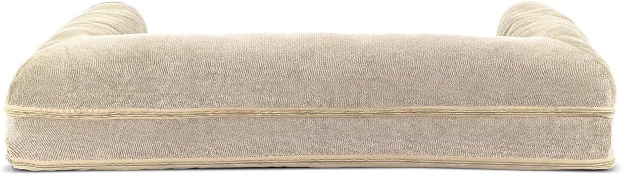 image:imageFurHaven Orthopedic Dog Bed for Large Dogs SofaStyle with Cool GelTop Foam with a Solid Orthopedic Foam Base for Joint Support Removable Washable Cover Jumbo XL Plush amp Suede GrayCream