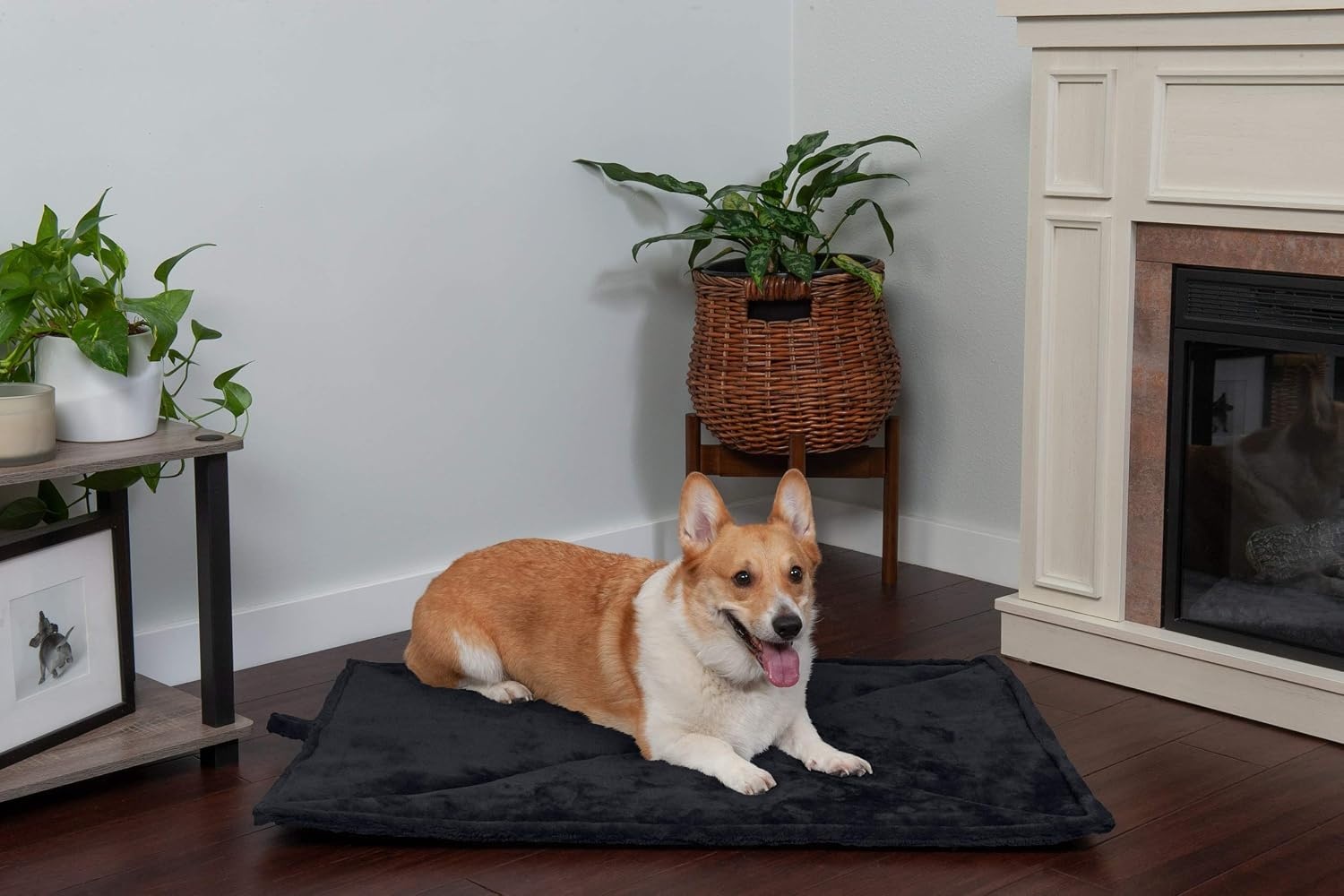 image:imageFurHaven ThermaNAP Faux Fur SelfWarming Mat Brown Leopard LargeBlack
