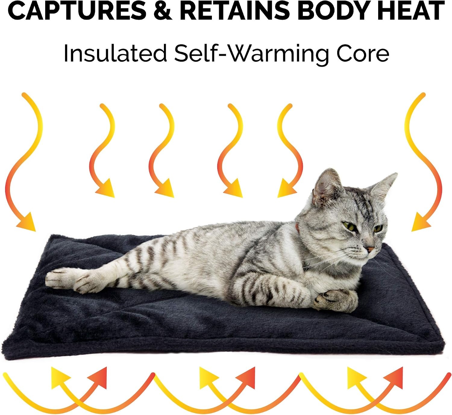 image:imageFurHaven ThermaNAP Faux Fur SelfWarming Mat Brown Leopard LargeBlack