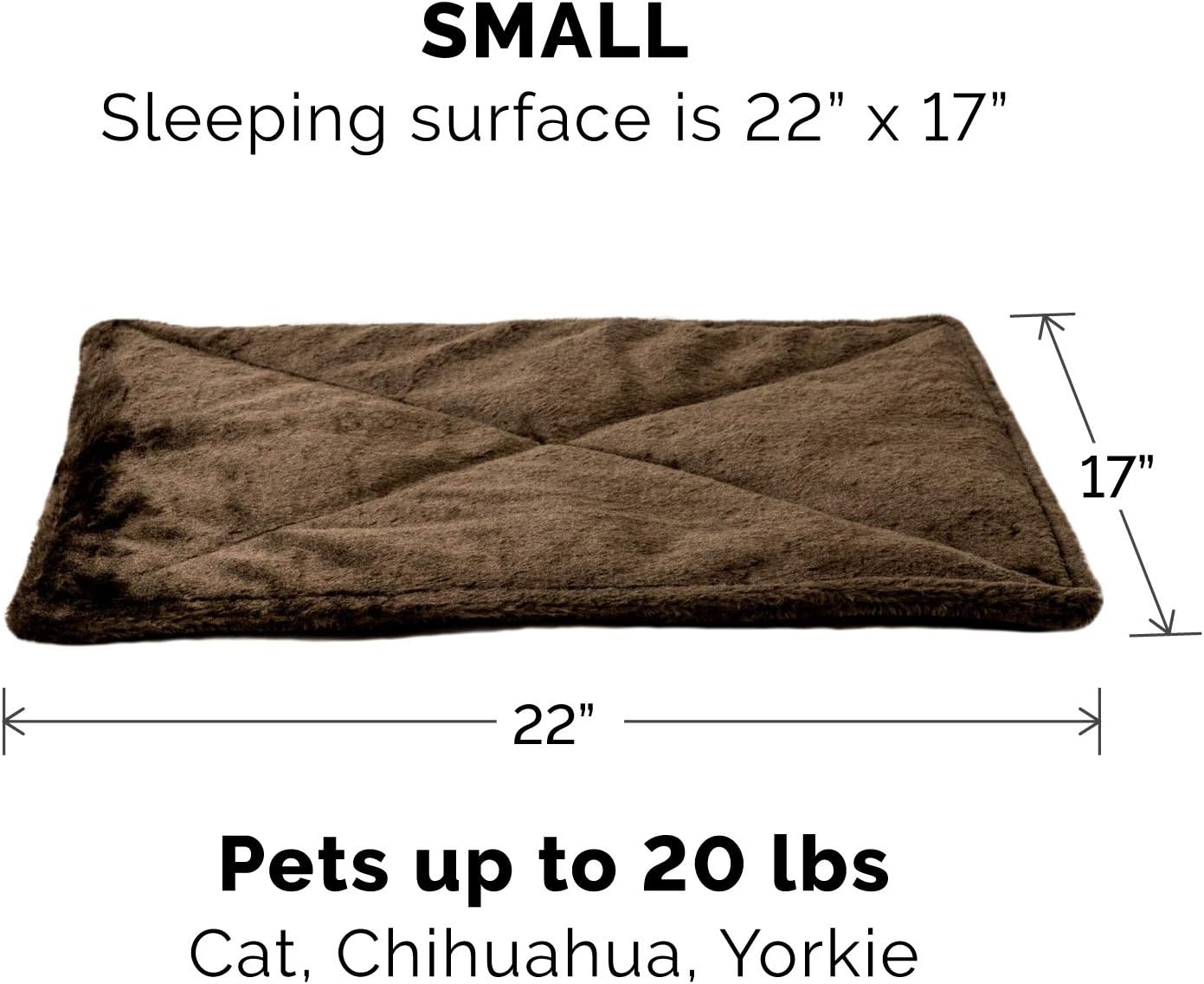 image:imageFurHaven ThermaNAP Faux Fur SelfWarming Mat Brown Leopard LargeEspresso