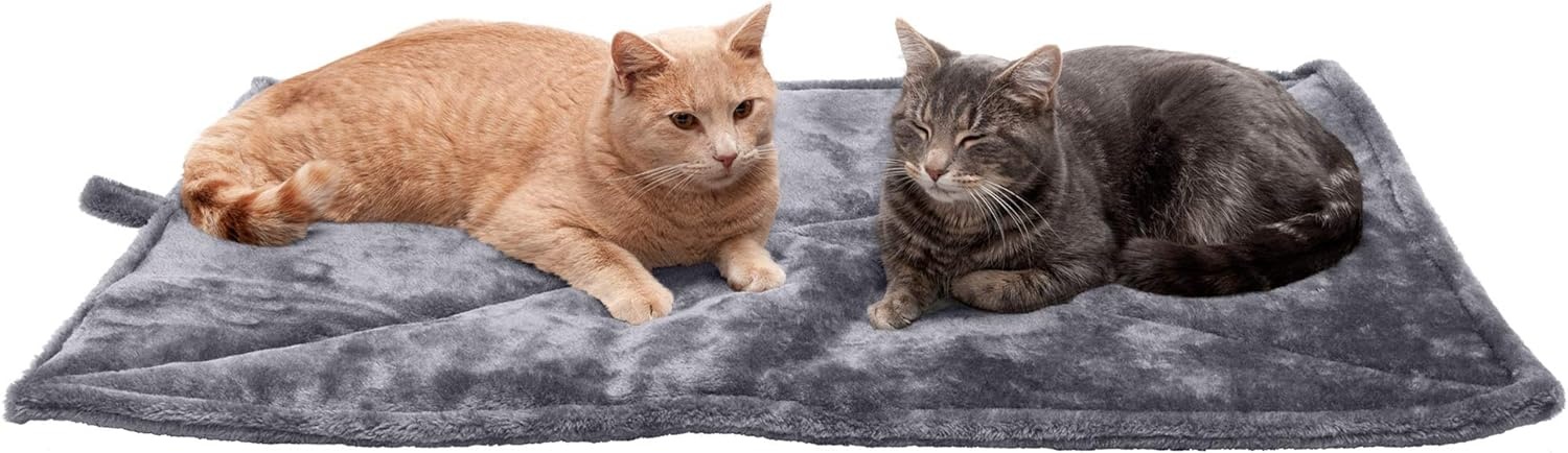 image:imageFurHaven ThermaNAP Faux Fur SelfWarming Mat Brown Leopard LargeGray