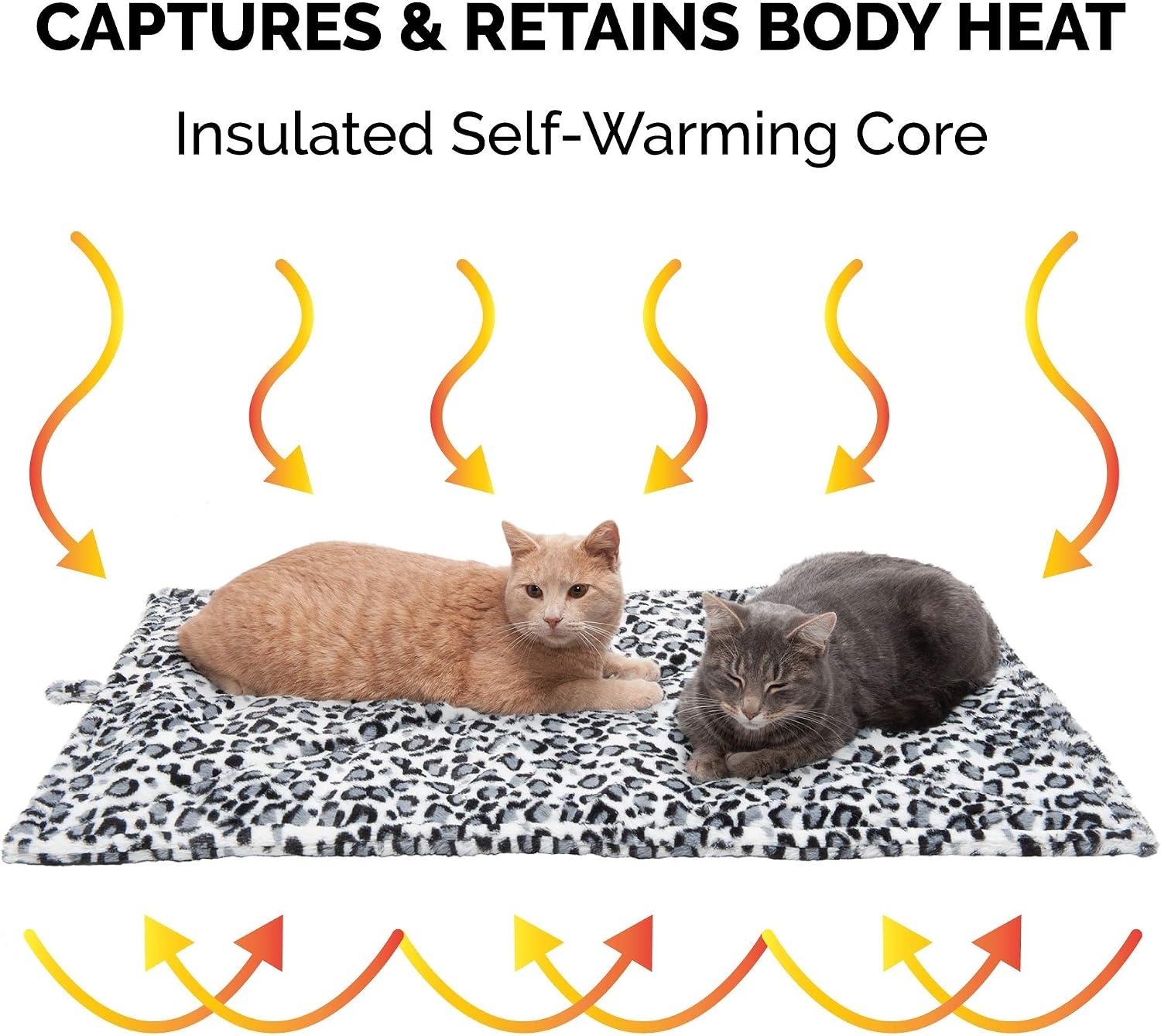 image:imageFurHaven ThermaNAP Faux Fur SelfWarming Mat Brown Leopard LargeSnow Leopard