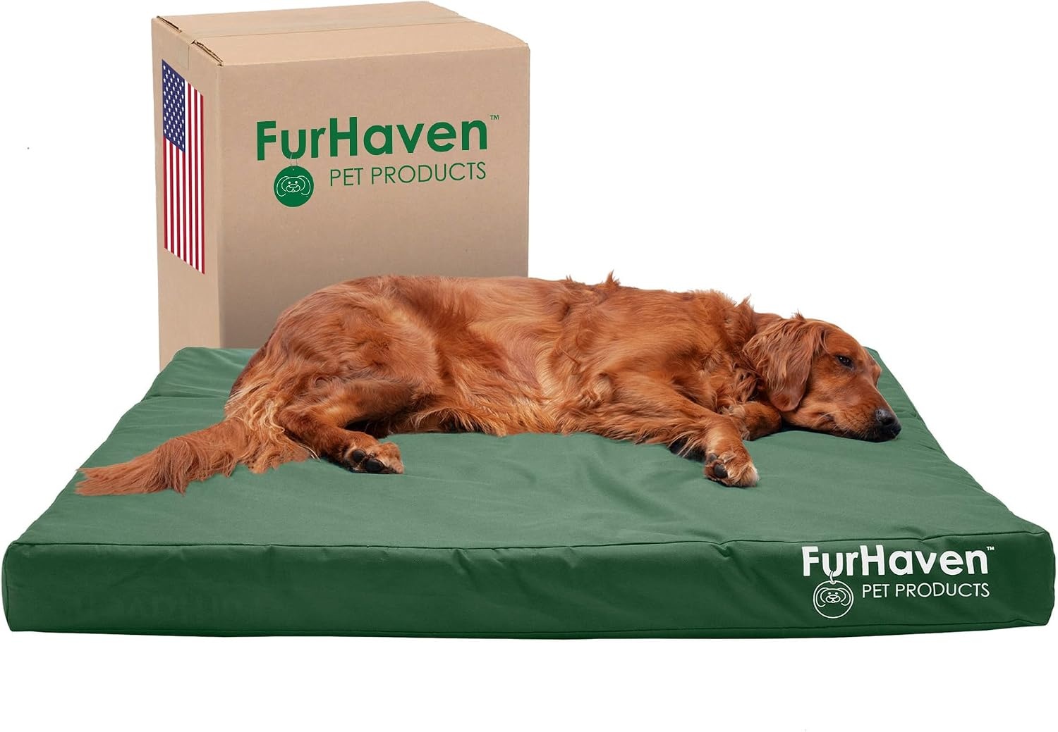 image:imageFurHaven WaterResistant Orthopedic Dog Bed for Large Dogs Oxford Polycanvas Mattress with Orthopedic Solid Slab Foam for Joint Support Removable Washable Cover Jumbo XL Stone GrayForest