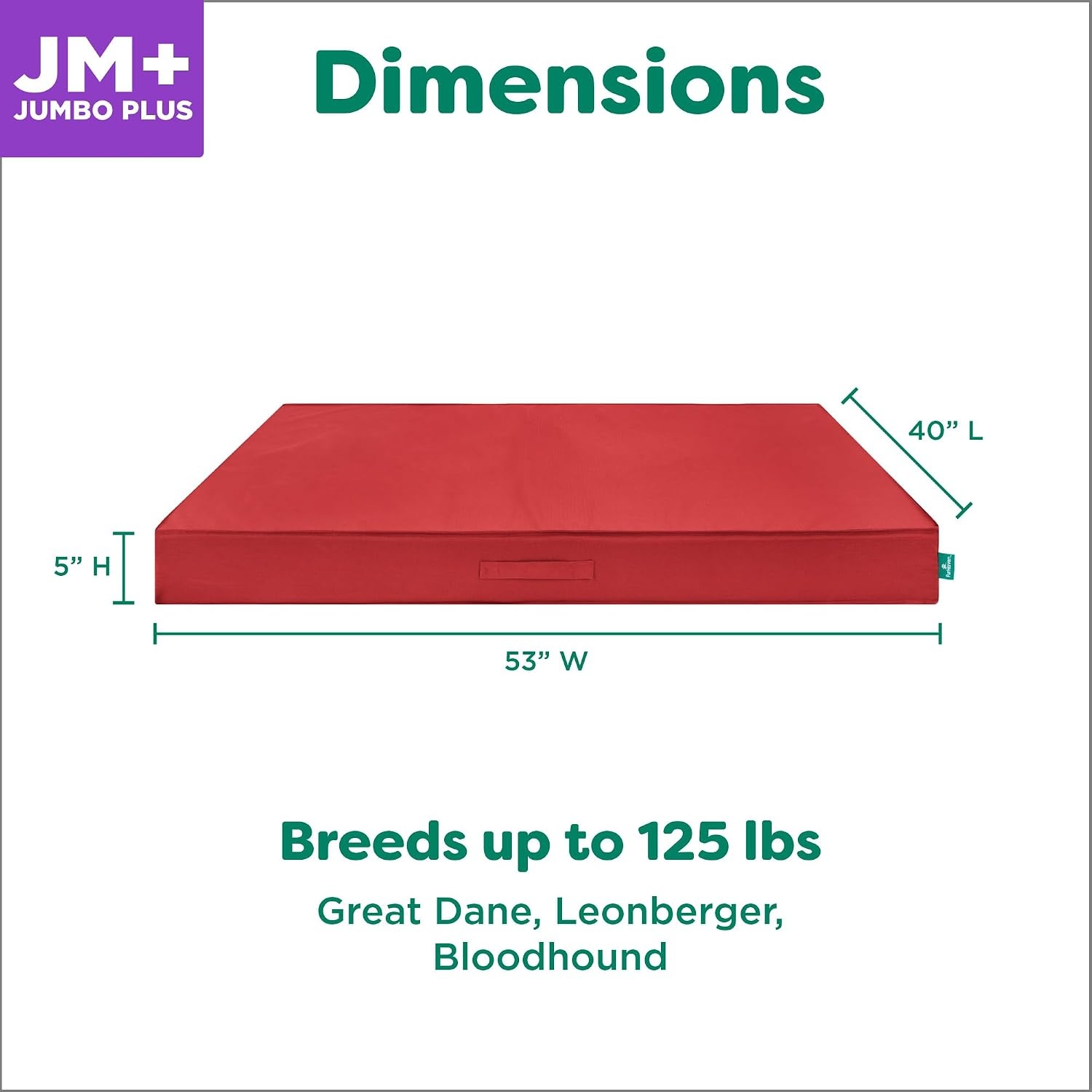 image:imageFurHaven WaterResistant Orthopedic Dog Bed for Large Dogs Oxford Polycanvas Mattress with Orthopedic Solid Slab Foam for Joint Support Removable Washable Cover Jumbo XL Stone GrayRed