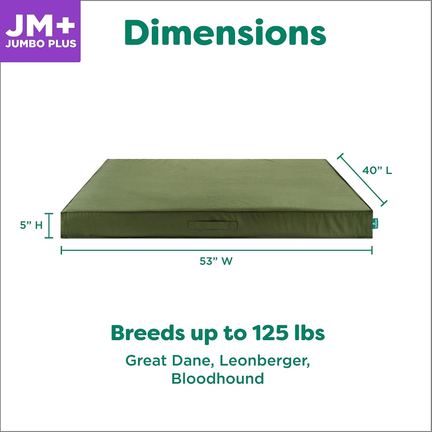 image:imageFurHaven WaterResistant Orthopedic Dog Bed for Large Dogs Oxford Polycanvas Mattress with Orthopedic Solid Slab Foam for Joint Support Removable Washable Cover Jumbo XL Stone GrayGreen