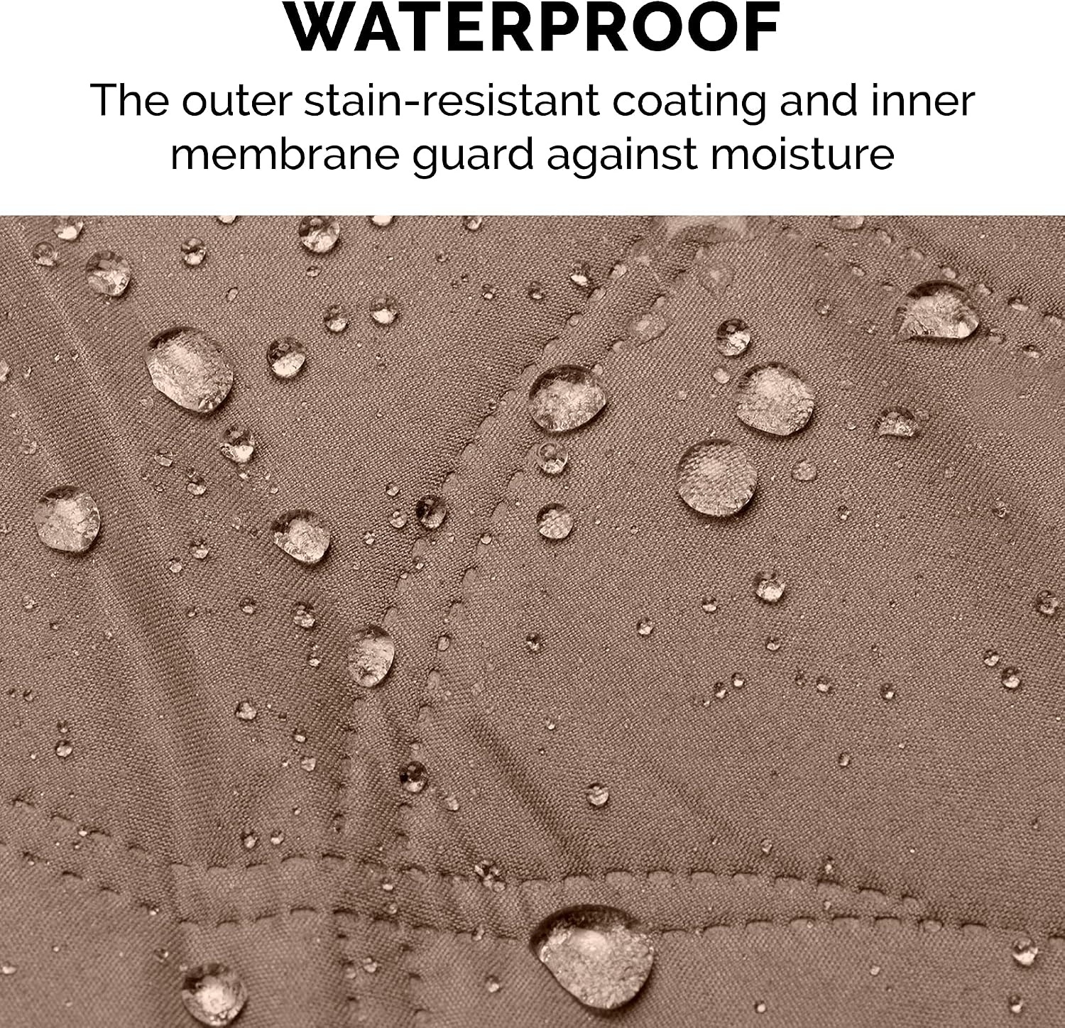 image:imageFurHaven Waterproof Blanket amp Furniture Protector Cover with NonSlip Backing Machine Washable JumboKing Quilted Twill GrayQuilted Brownstone