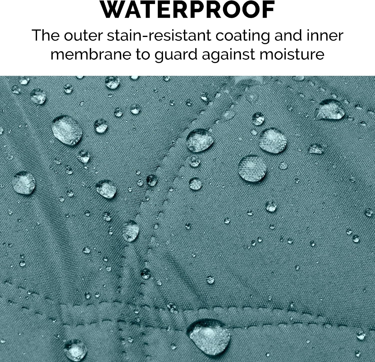 image:imageFurHaven Waterproof Blanket amp Furniture Protector Cover with NonSlip Backing Machine Washable JumboKing Quilted Twill GrayQuilted Nile Blue