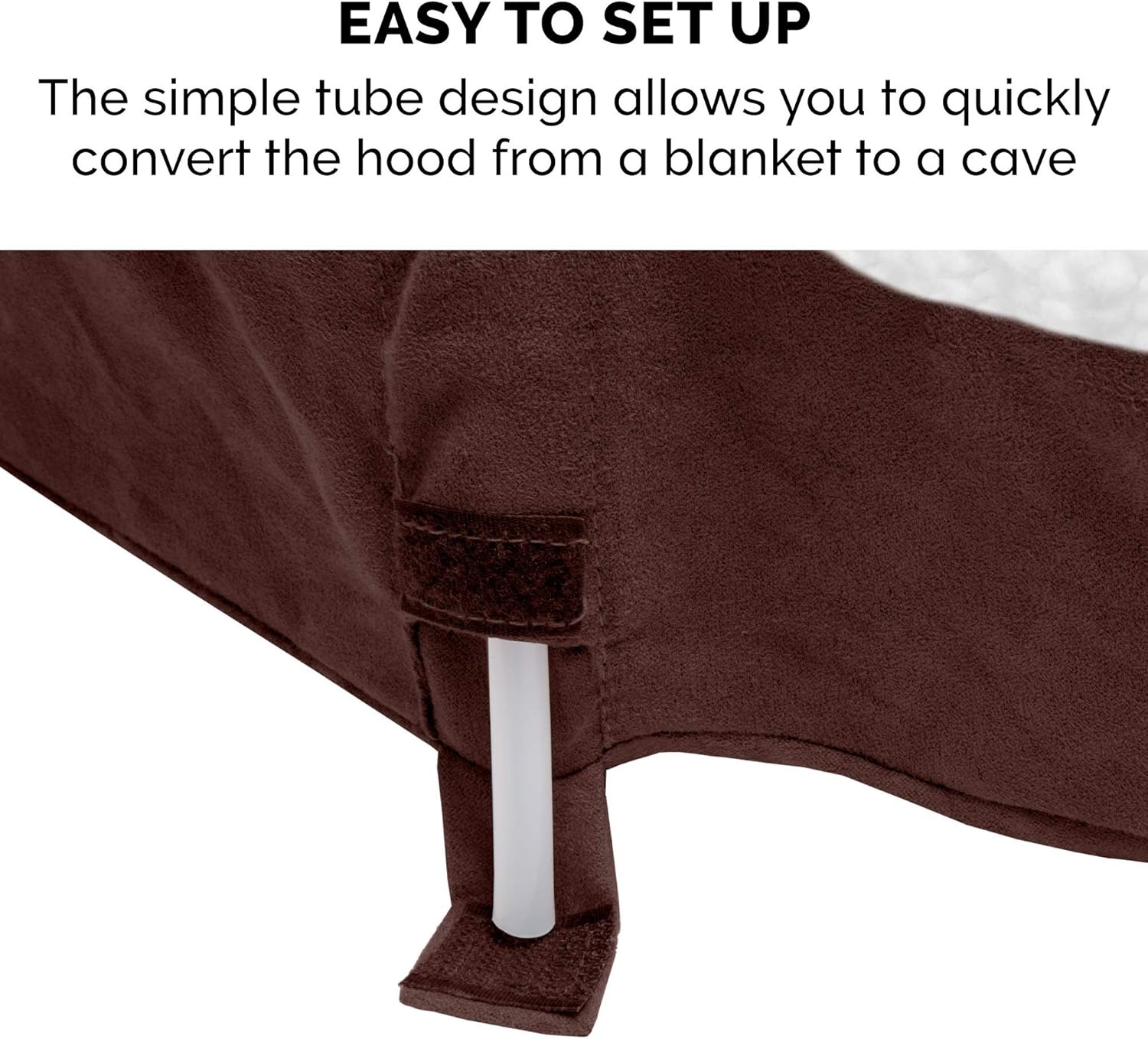 image:imageFurhaven 26 Round Orthopedic Dog Bed for MediumSmall Dogs w Removable Washable Cover For Dogs Up to 30 lbs Sherpa amp Suede Snuggery Gray 26inchEspresso