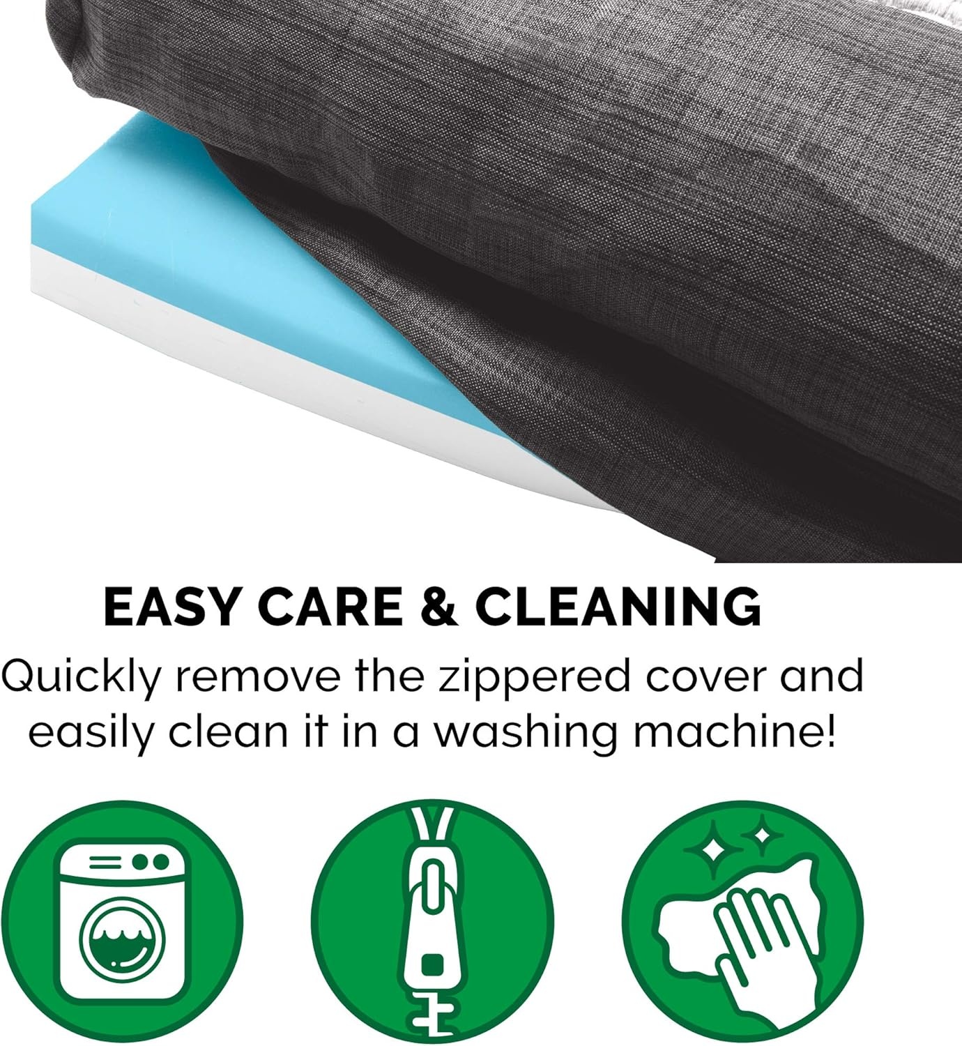 image:imageFurhaven Cooling Gel Dog Bed for Large Dogs w Removable Bolsters amp Washable Cover For Dogs Up to 95 lbs Luxe Faux Fur amp Performance Linen Sofa Charcoal JumboXLCharcoal