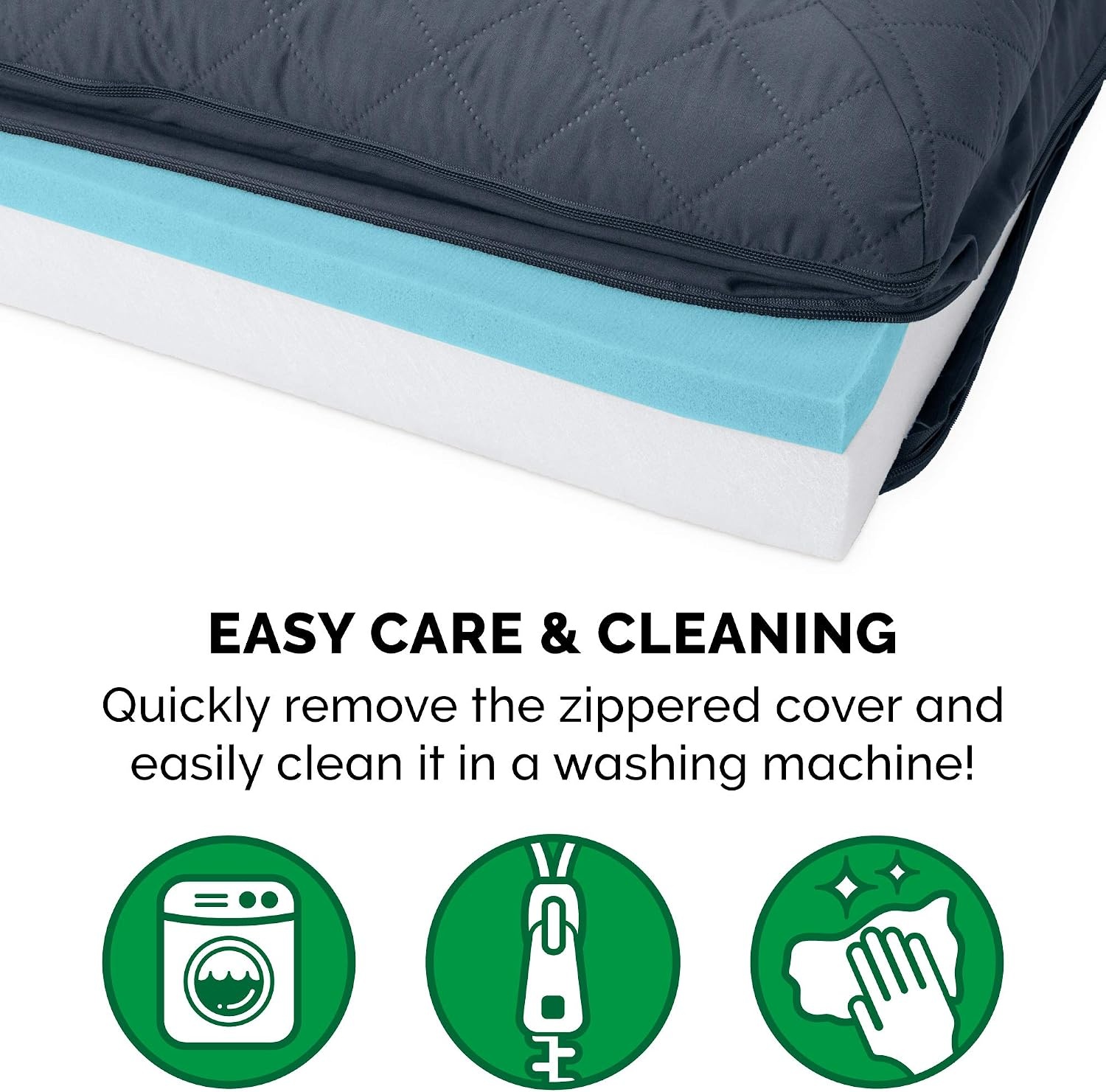 image:imageFurhaven Cooling Gel Dog Bed for Large Dogs w Removable Bolsters amp Washable Cover For Dogs Up to 95 lbs Luxe Faux Fur amp Performance Linen Sofa Charcoal JumboXLIron Gray