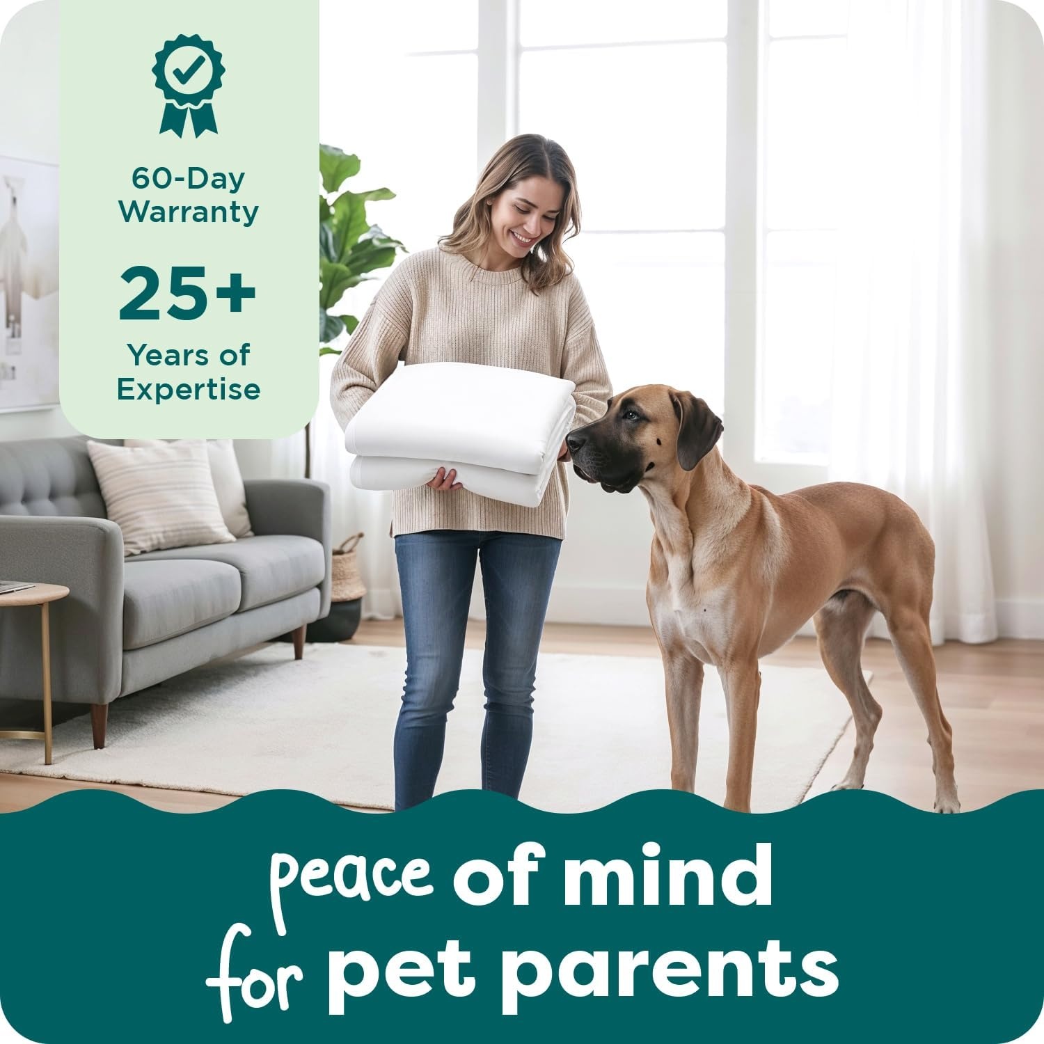 image:imageFurhaven Dog Bed Liner WaterResistant Foam Mattress Protector Cover White Jumbo Plus