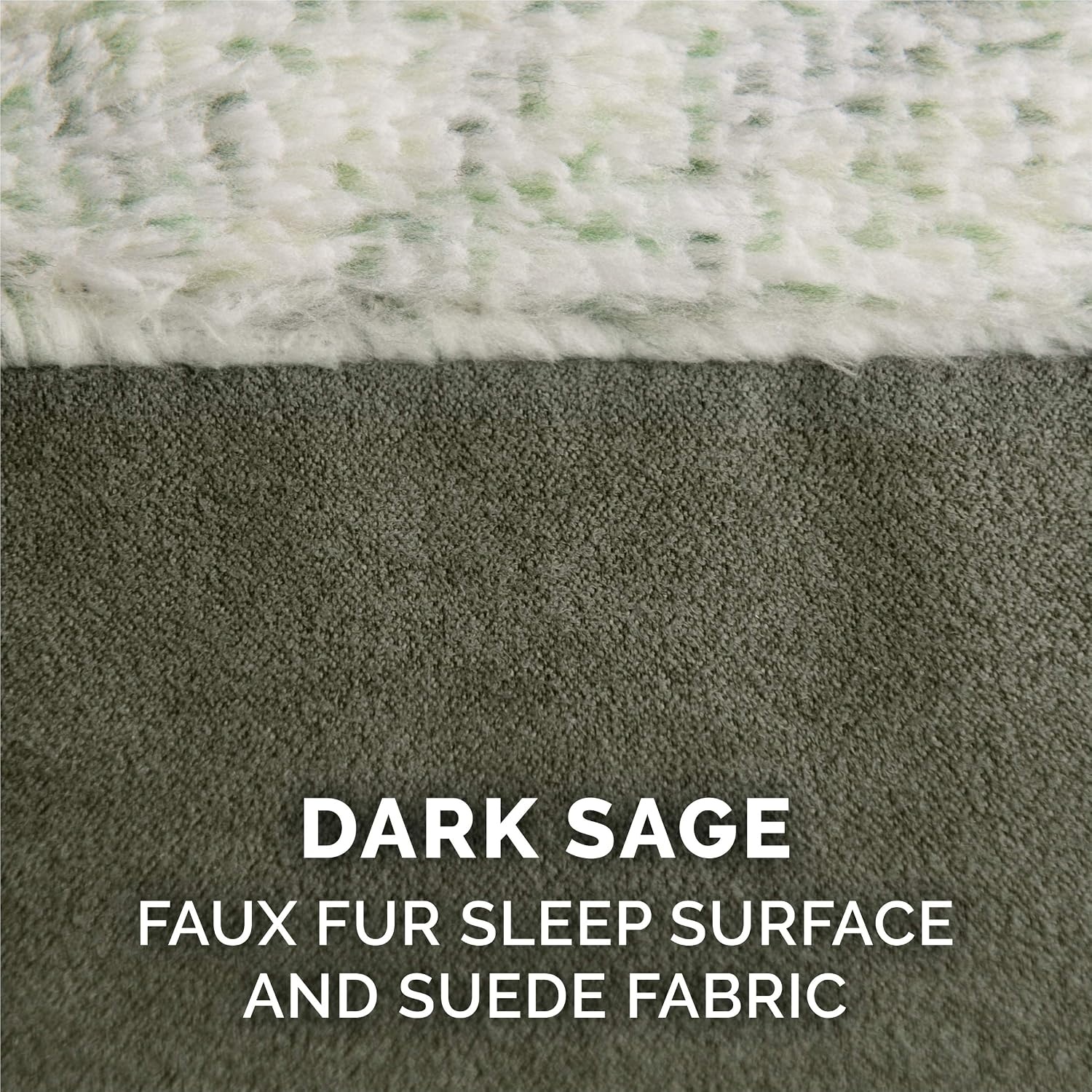image:imageFurhaven Memory Foam Dog Bed for Large Dogs w Removable Bolsters amp Washable Cover For Dogs Up to 95 lbs TwoTone Plush Faux Fur amp Suede L Shaped Chaise Stone Gray JumboXLTwoTone Faux Fur Suede Dark Sage