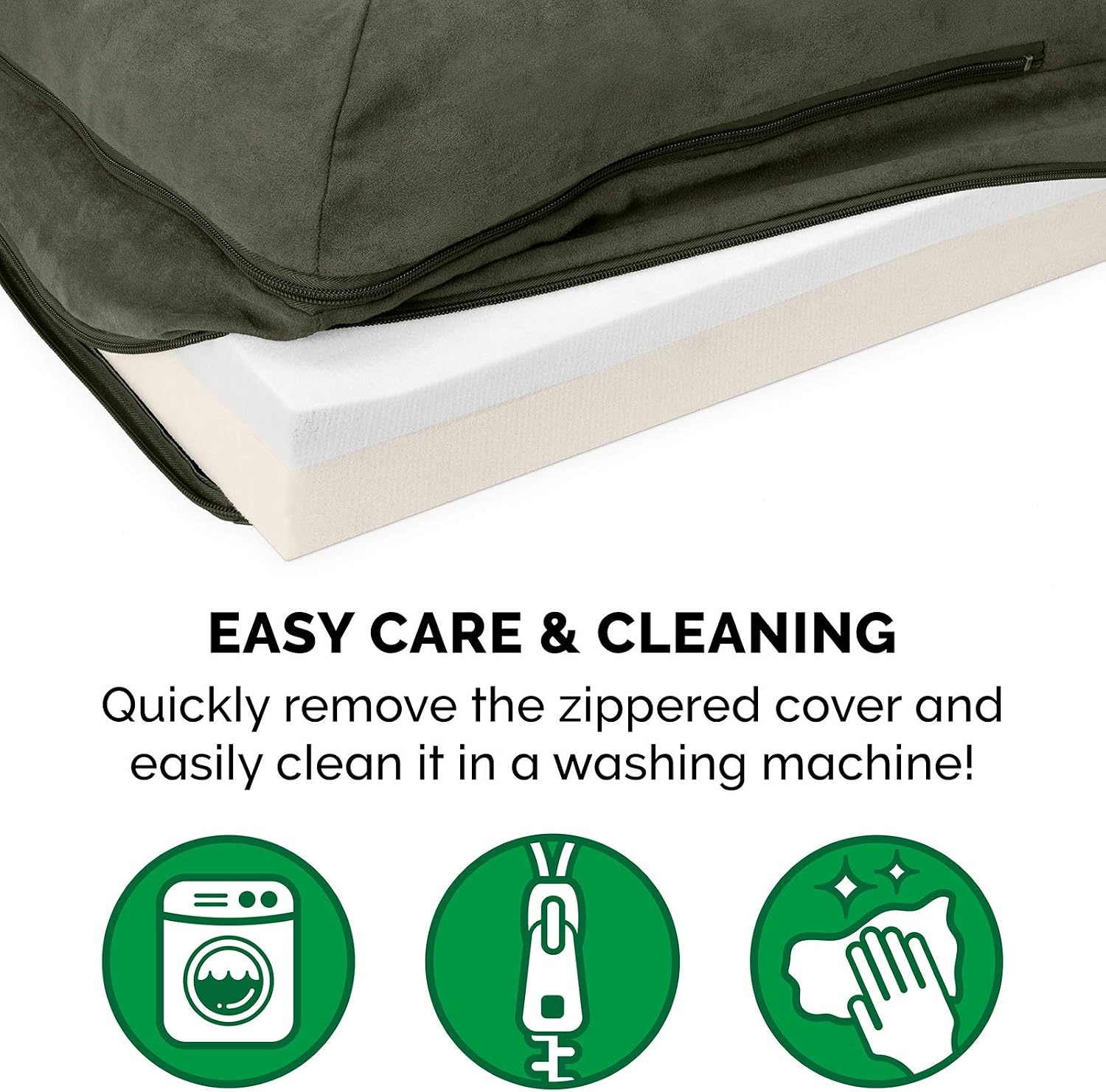 image:imageFurhaven Memory Foam Dog Bed for Large Dogs w Removable Bolsters amp Washable Cover For Dogs Up to 95 lbs TwoTone Plush Faux Fur amp Suede L Shaped Chaise Stone Gray JumboXLQuilted Paw Iceberg Green