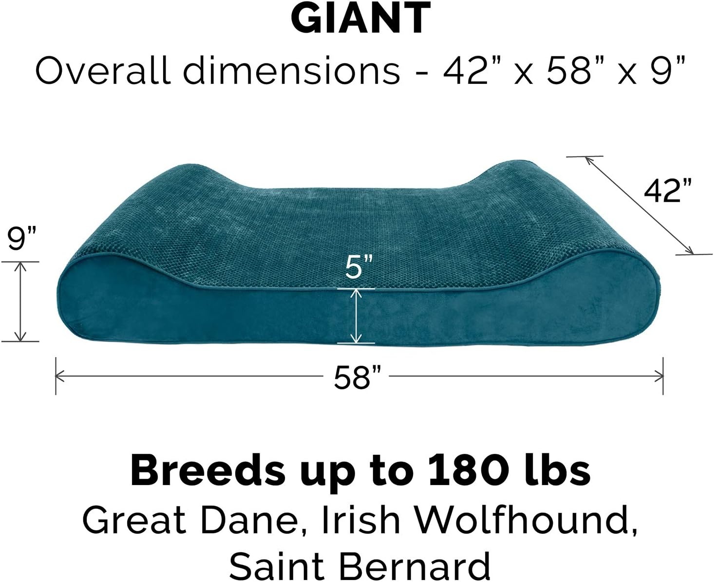 image:imageFurhaven Memory Foam Dog Bed for Large Dogs w Removable Washable Cover For Dogs Up to 75 lbs Ultra Plush Faux Fur amp Suede Luxe Lounger Contour Mattress Gray JumboXLSpruce Blue Minky Plush Velvet Luxe