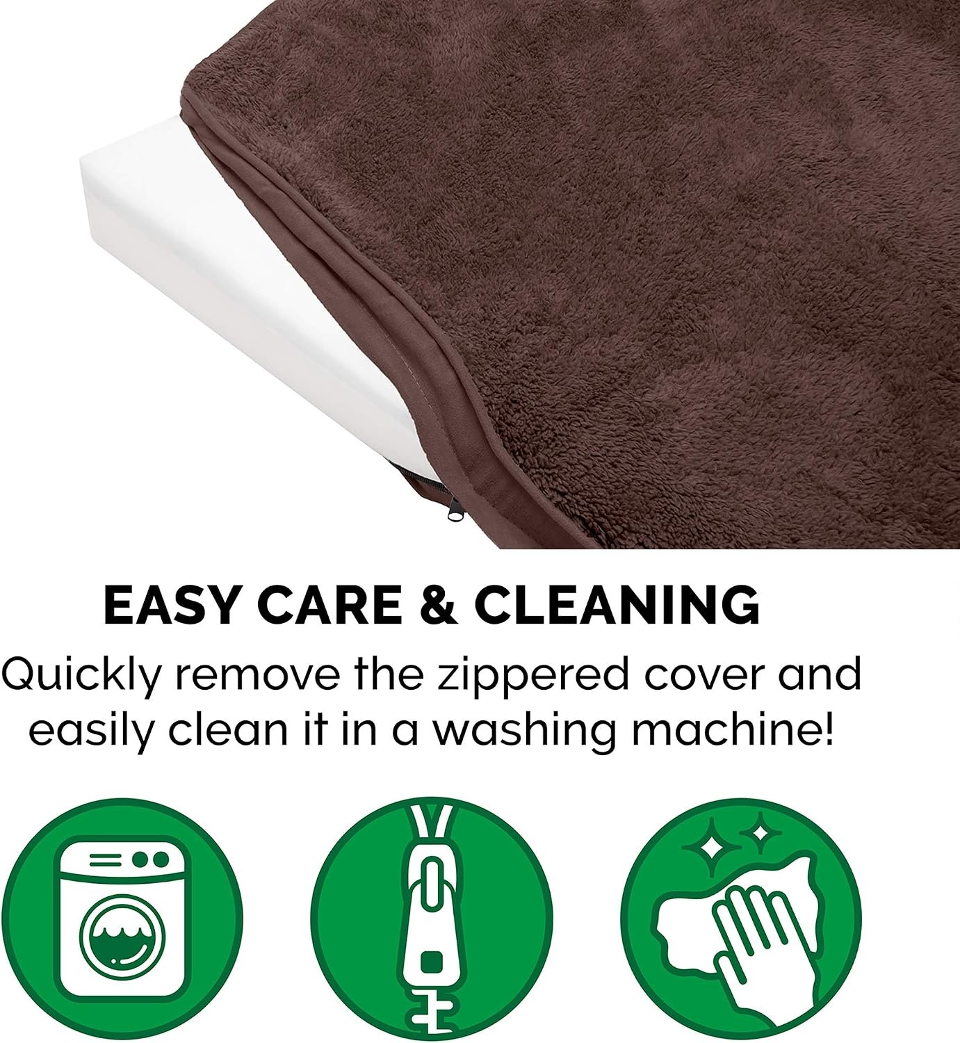 image:imageFurhaven Orthopedic Dog Bed Classic Cushion with Plush Tufted Top Supportive Foam Mattress Removable Washable Cover Joint Relief Gray LargeEspresso