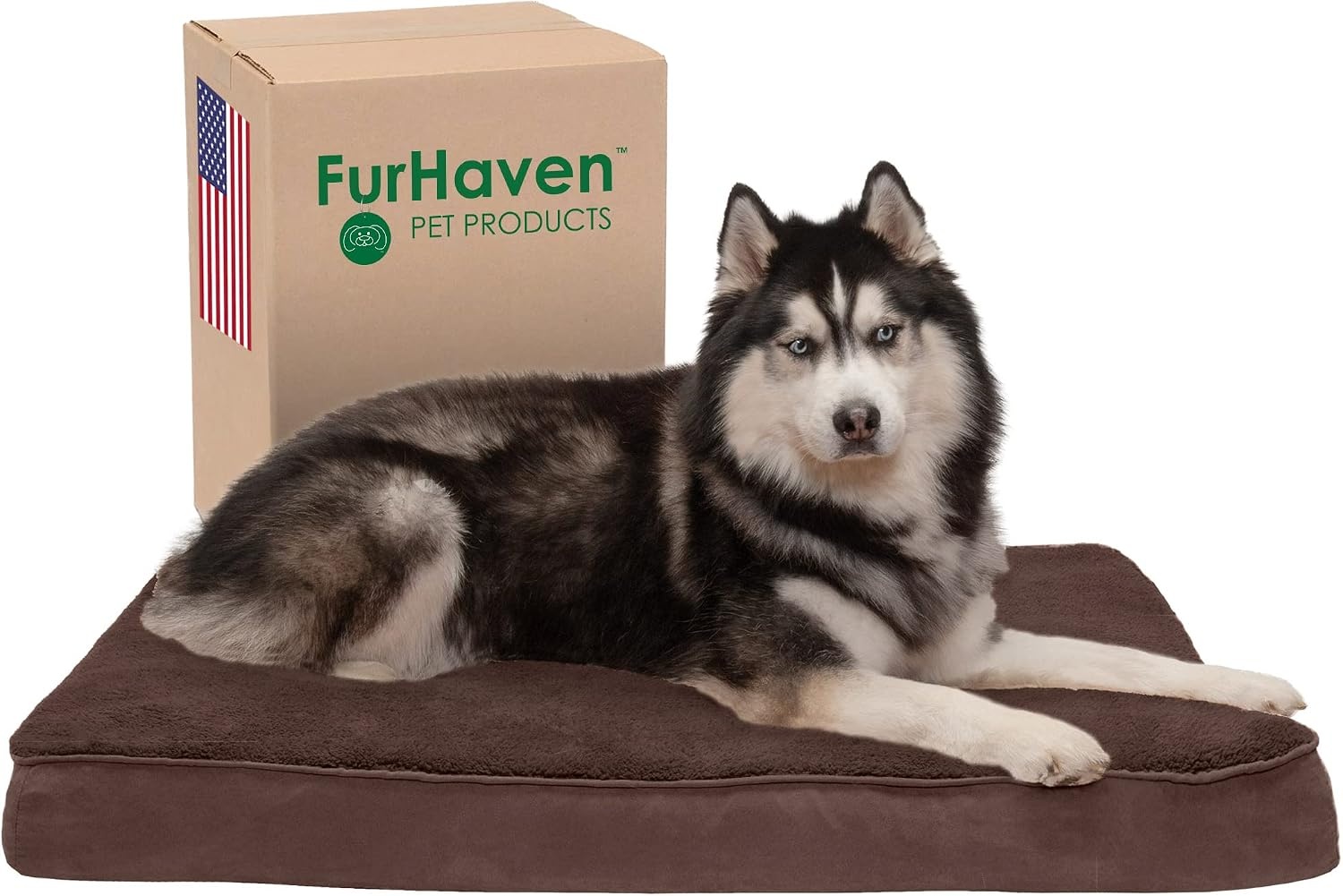 image:imageFurhaven Orthopedic Dog Bed Classic Cushion with Plush Tufted Top Supportive Foam Mattress Removable Washable Cover Joint Relief Gray LargeEspresso