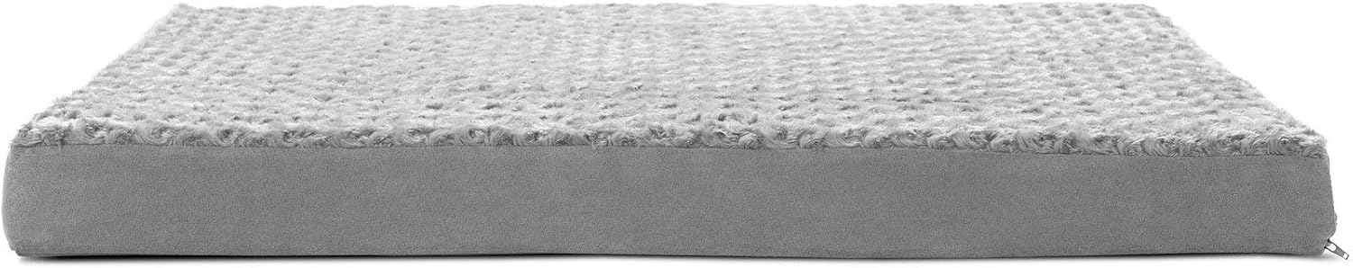 image:imageFurhaven Orthopedic Dog Bed Classic Cushion with Plush Tufted Top Supportive Foam Mattress Removable Washable Cover Joint Relief Gray LargeMinky Chocolate