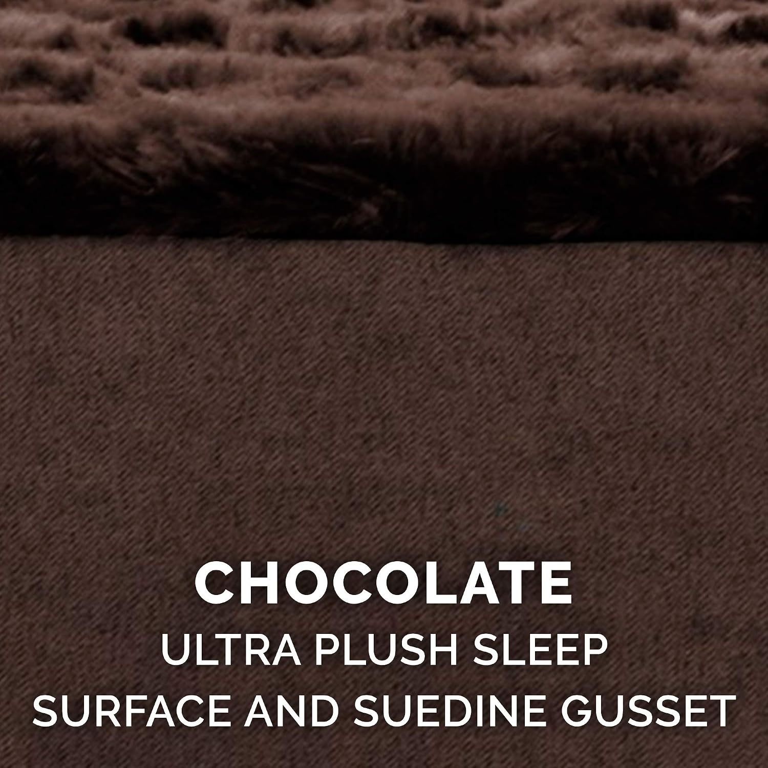 image:imageFurhaven Orthopedic Dog Bed Classic Cushion with Plush Tufted Top Supportive Foam Mattress Removable Washable Cover Joint Relief Gray LargeMinky Chocolate