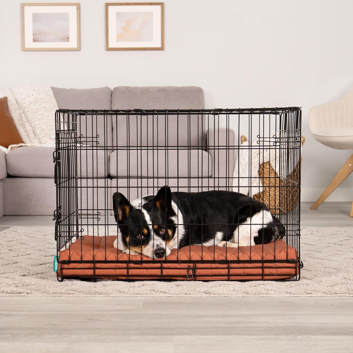 image:imageFurhaven Orthopedic Dog Bed Classic Cushion with Plush Tufted Top Supportive Foam Mattress Removable Washable Cover Joint Relief Gray LargeRust